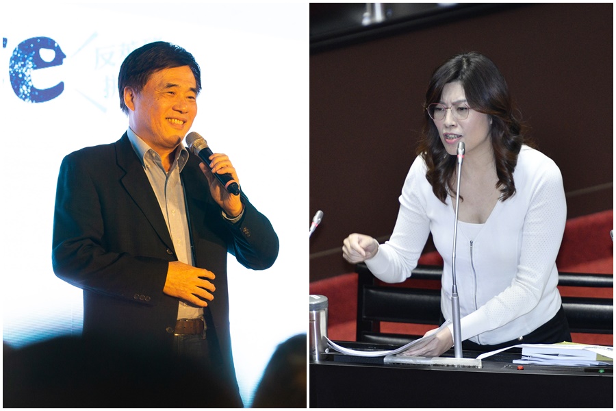 郝龍斌（左）昨晚發文，指有境外網軍介入這次國民黨主席選舉，財經網美胡采蘋就質疑，鄭麗文（右）背後有影武者。（本刊資料照）