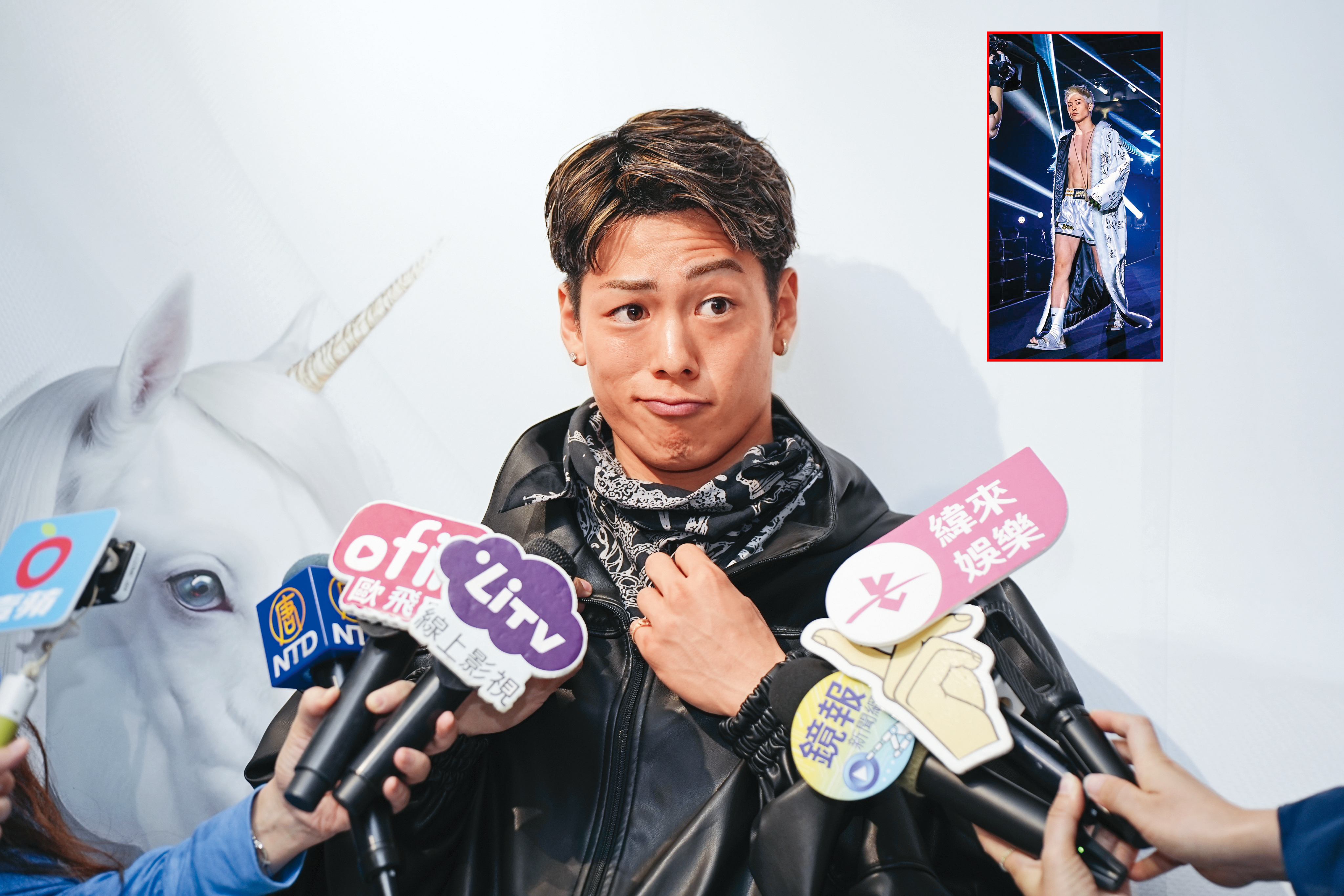 三浦孝太全身包緊緊，招牌的冰塊腹肌（小圖）都看不到了，小編藍瘦香菇（=難受想哭）！