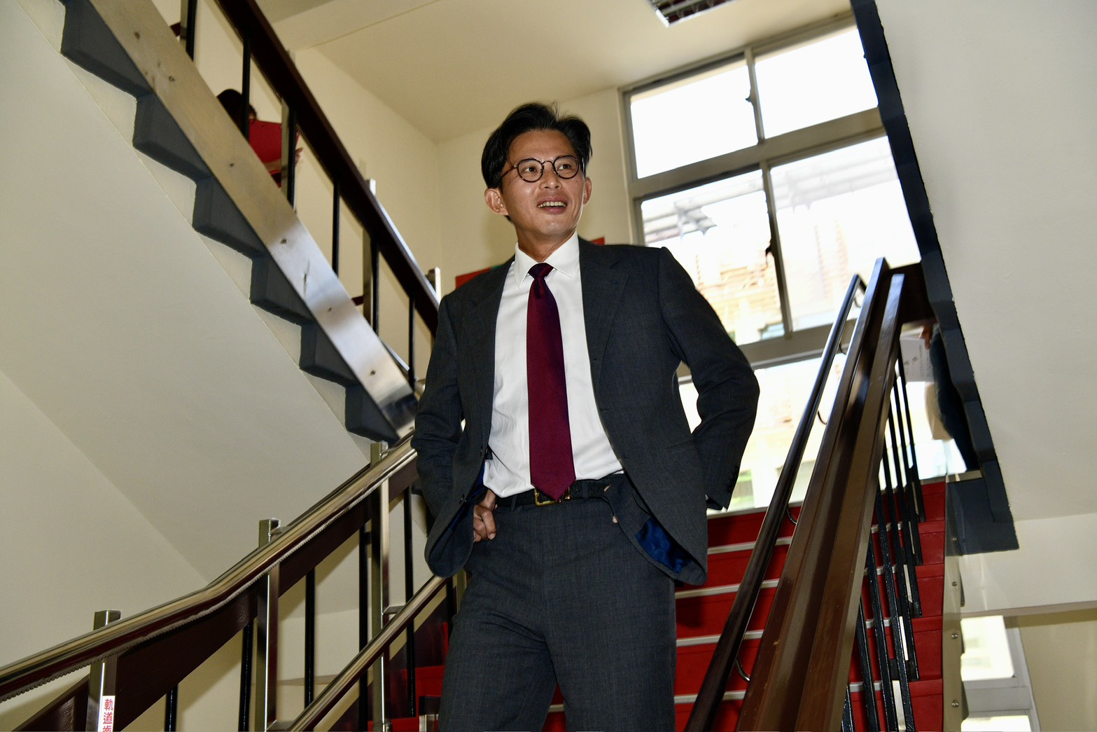 被《菱傳媒》前總編輯蔡日雲嗆「有垃圾人會攬功」，黃國昌回應，「我就是誠實的回答，如此而已，沒有攬功之意。」（鏡報李智為攝）