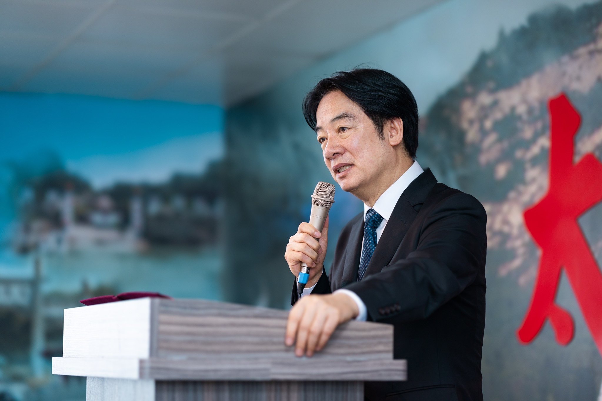 賴清德8月23日到金門主持「八二三戰役勝利66週年追悼典禮」。（總統府提供）