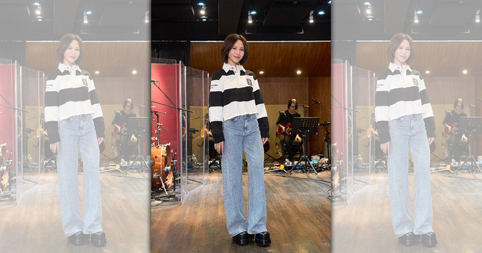  梁文音為「為什麼聽情歌」演唱會彩排。（環球音樂提供）