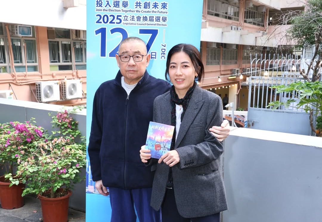 甘比和大劉一同現身投票所。（翻攝kimbeechan_official IG）