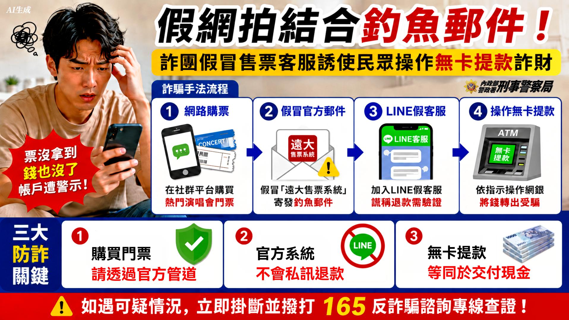警方製作打詐宣導圖。刑事局提供