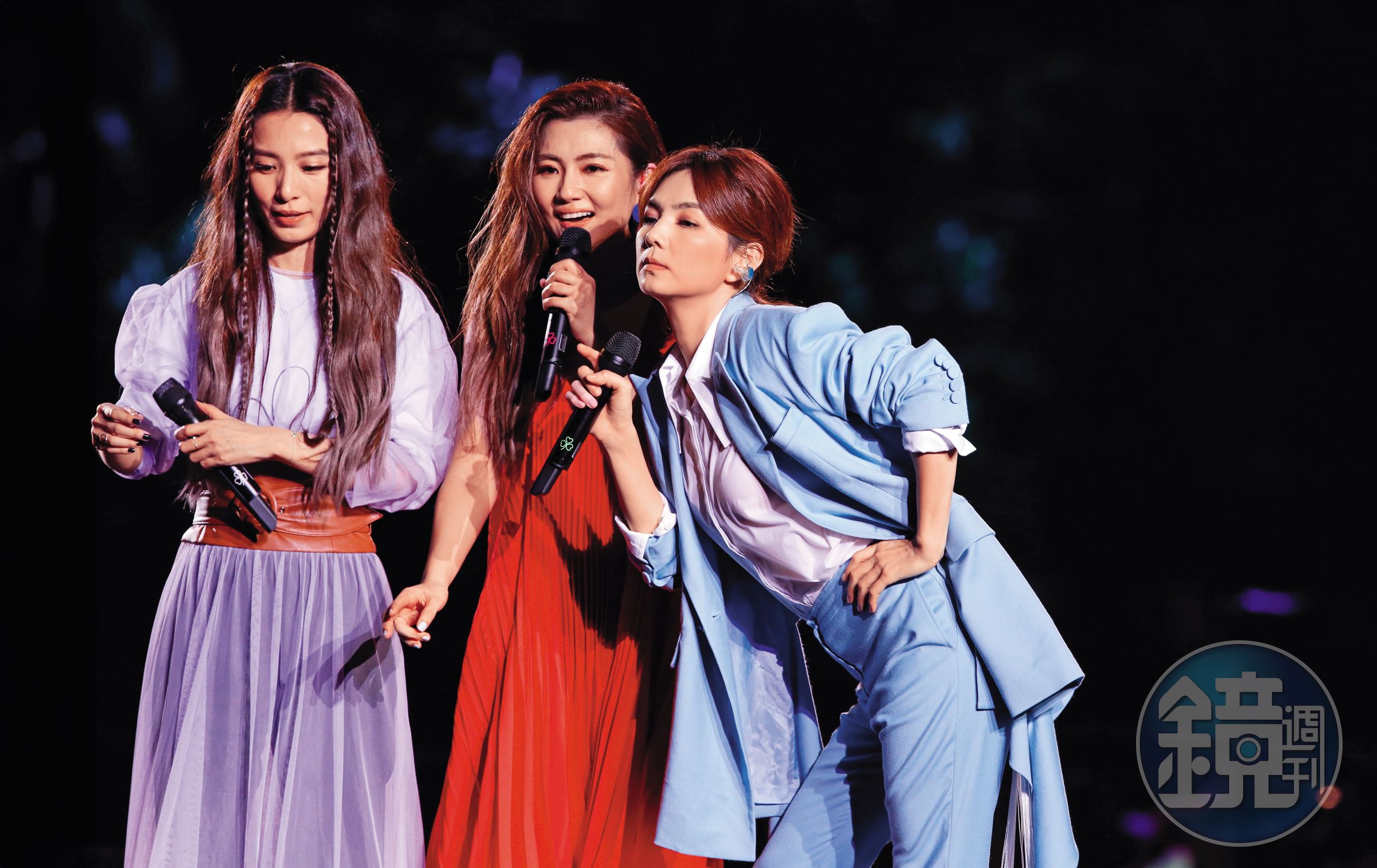 S.H.E三人感情超好,即使各自單飛後,姐妹情誼依然堅固。左起Hebe、Selina、Ella。
