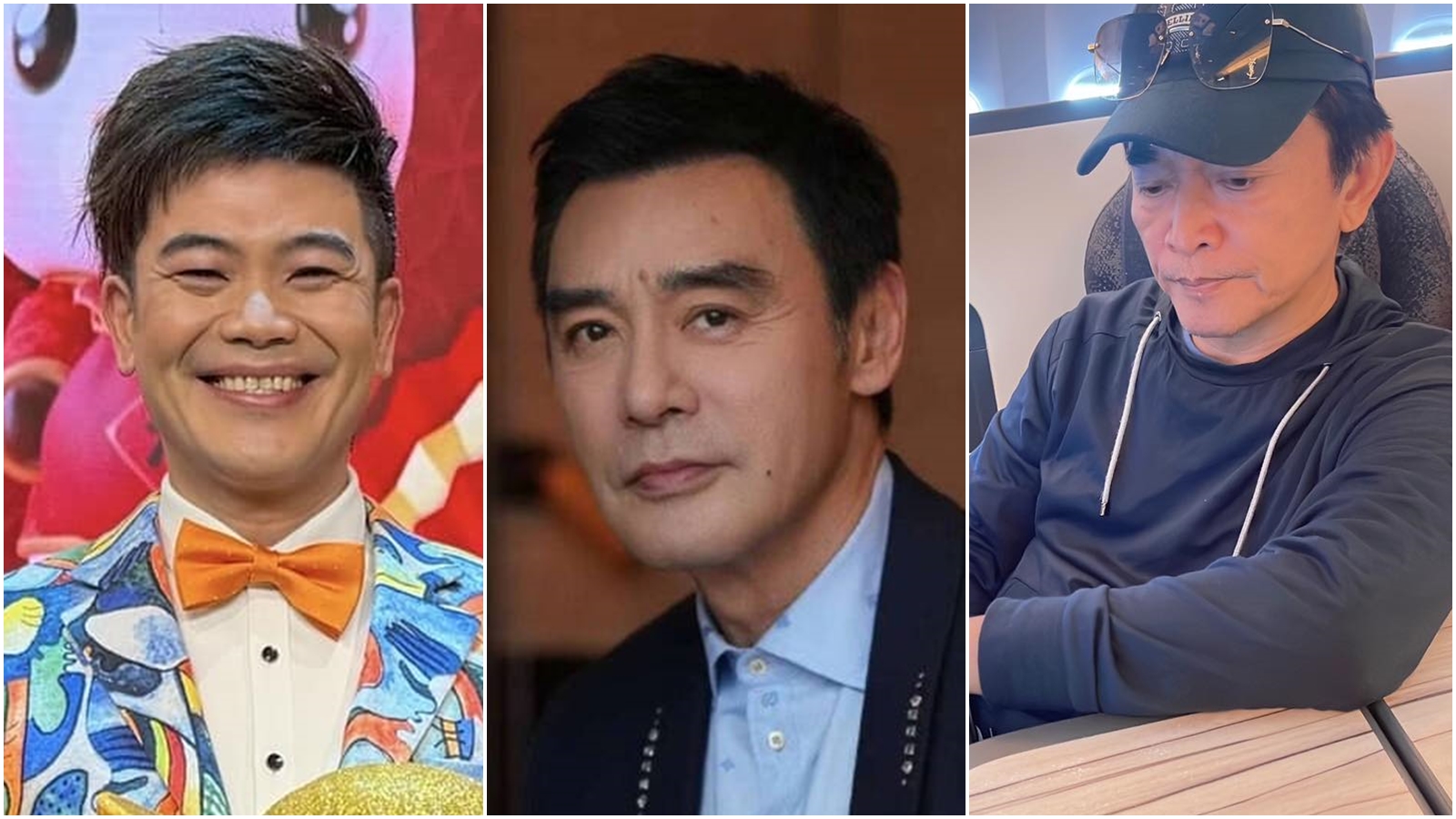 馬國弼（左起）、鍾鎮濤、吳宗憲等人均發生得還清債務的狀況。（翻攝自臉書、微博）