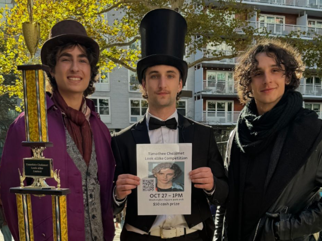 提摩西夏勒梅模仿大賽的優勝選手，冠軍是麥爾斯（左一）。（翻攝自Anthony Po官方Instagram）