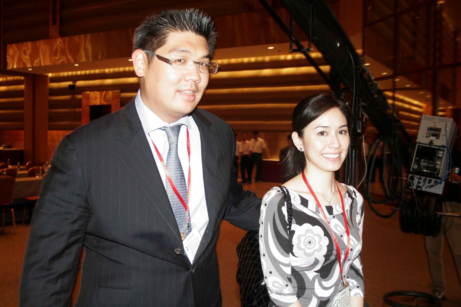 多年前的連勝文和妻子蔡依珊。（東方IG）