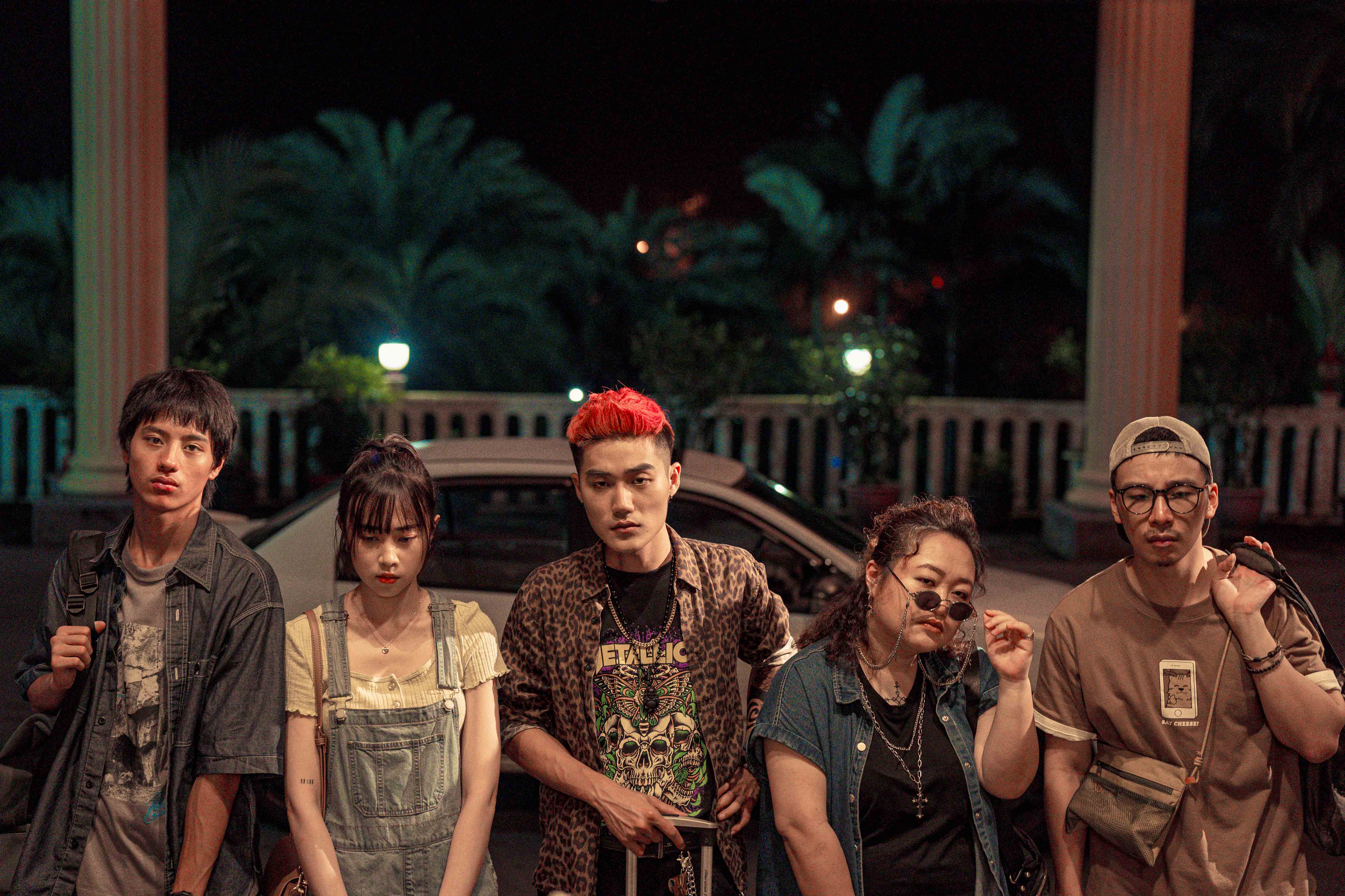 《嘎啦》5人探險隊李恩佑（左起）、林靖軒、余奕墨、賴玟君、儲旭。（后花園娛樂提供）