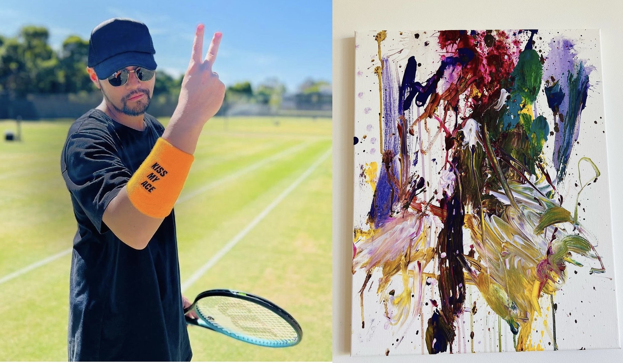 周杰倫經常分享家庭生活點滴，近日則分享一畫作，要大家猜猜作者是誰。（翻攝自周杰倫IG）