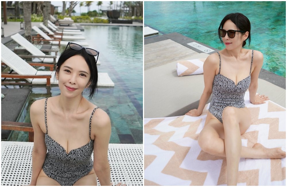 天心分享泳裝照，E cup好身材全都露。（翻攝天心IG）