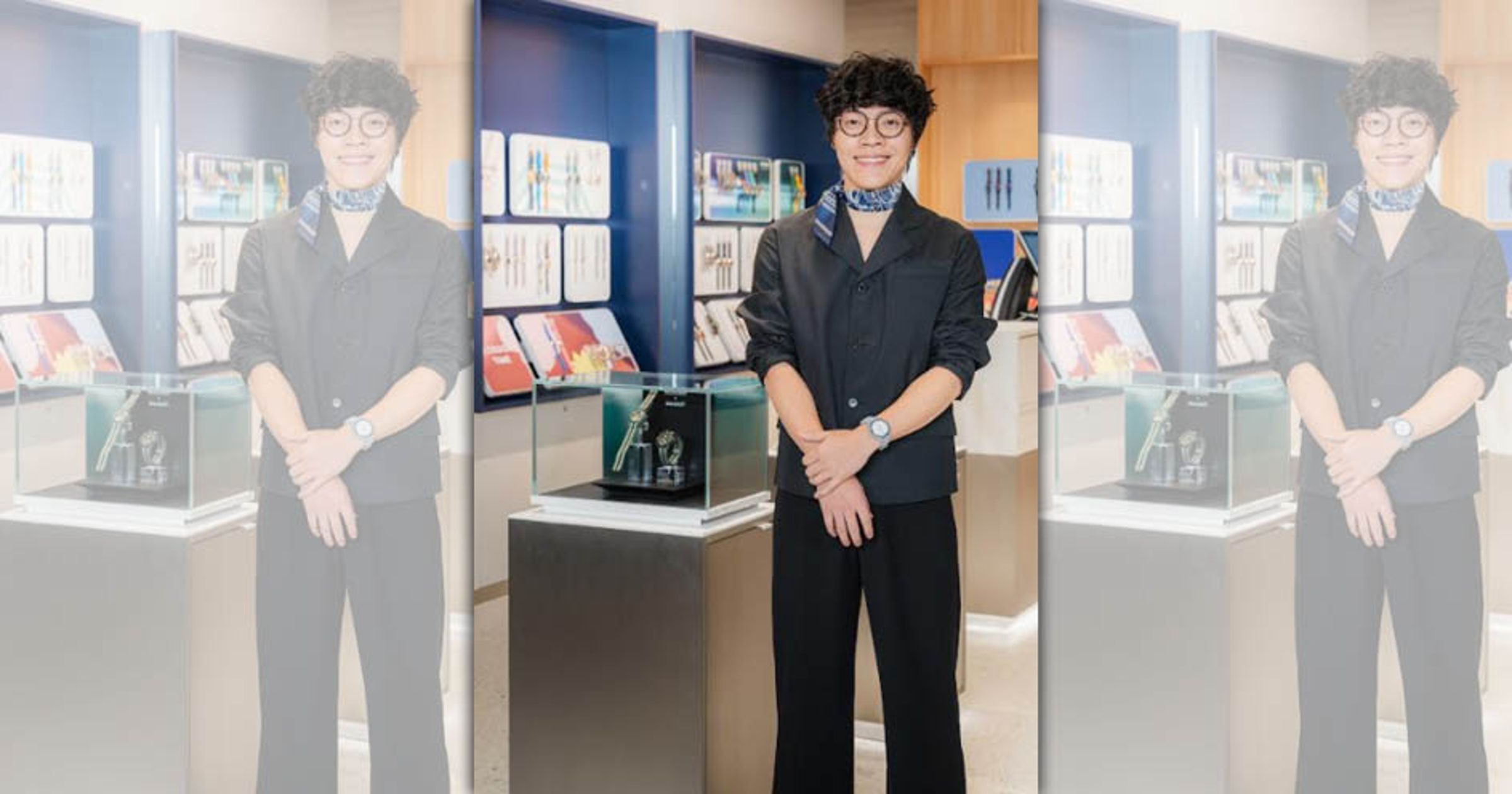 盧廣仲出席手錶品牌台北101概念店開幕活動。(SWATCH提供)