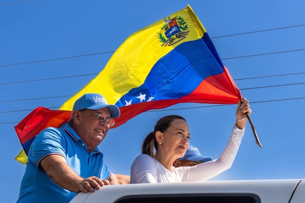 挪威諾貝爾協會今證實,委內瑞拉反對派領袖馬查多確定無法出席和平獎頒獎典禮。(翻攝自María Corina Machado臉書)