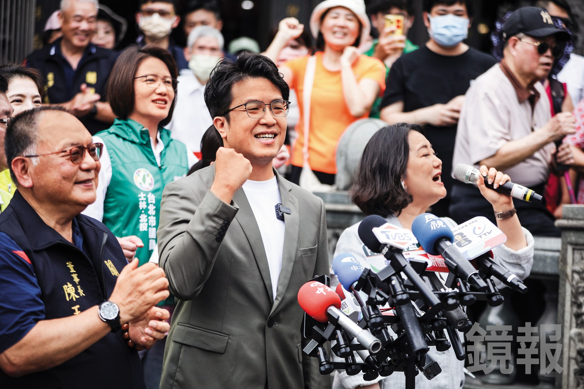 沈伯洋陸空戰整軍雖快速，但藍營認為市政嫻熟度是其軟肋。（鏡報鄒保祥）