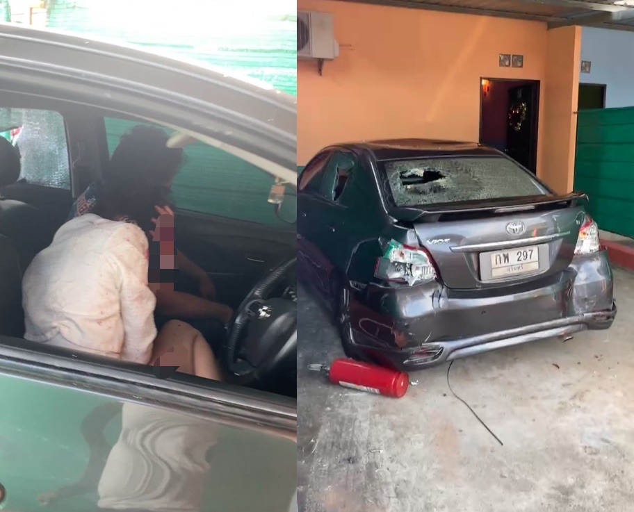 泰國一名地方官員和下屬發生婚外情，被雙方配偶逮個正著。（翻攝自臉書Da Anuruk）