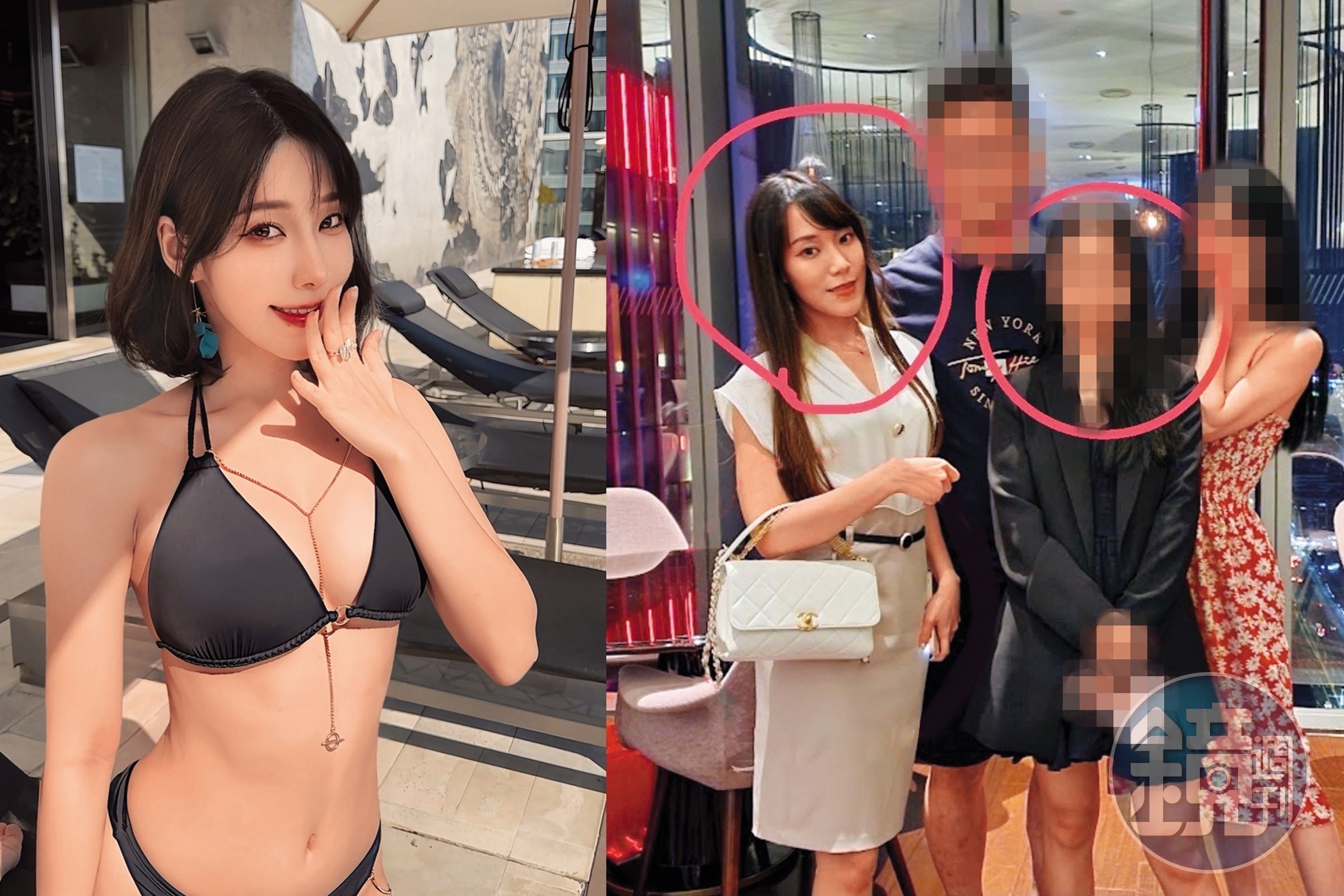 網紅奈奈子有著甜美臉蛋和性感身材,做了富商的小三之外,還侵門踏戶挑釁,幾乎要毀人家庭。(翻攝自奈奈子IG、讀者提供)