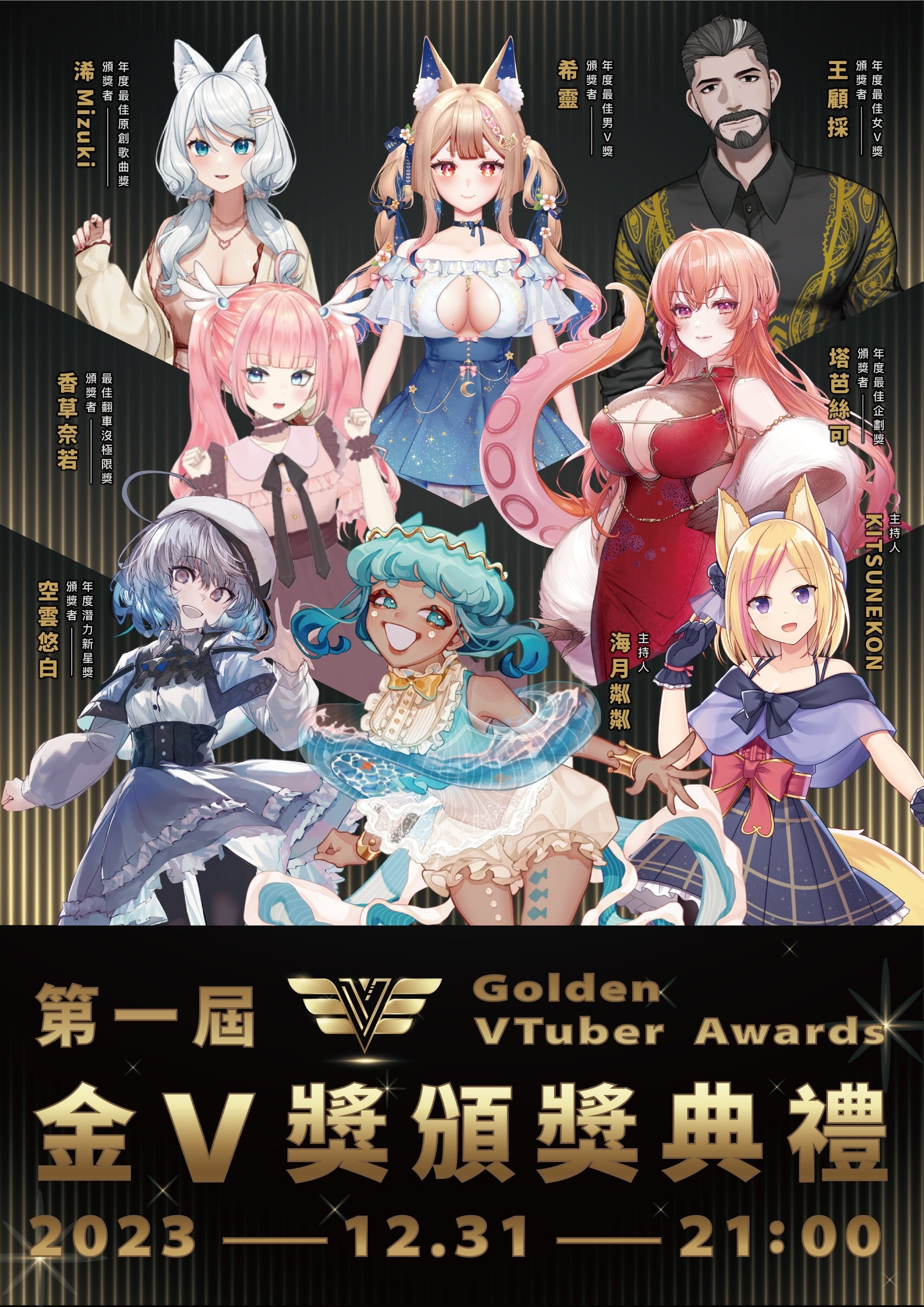 由公視主辦,全台第一次針對VTuber、鼓勵VTuber創作及表演的專業獎項「金V獎」。(翻攝網路)