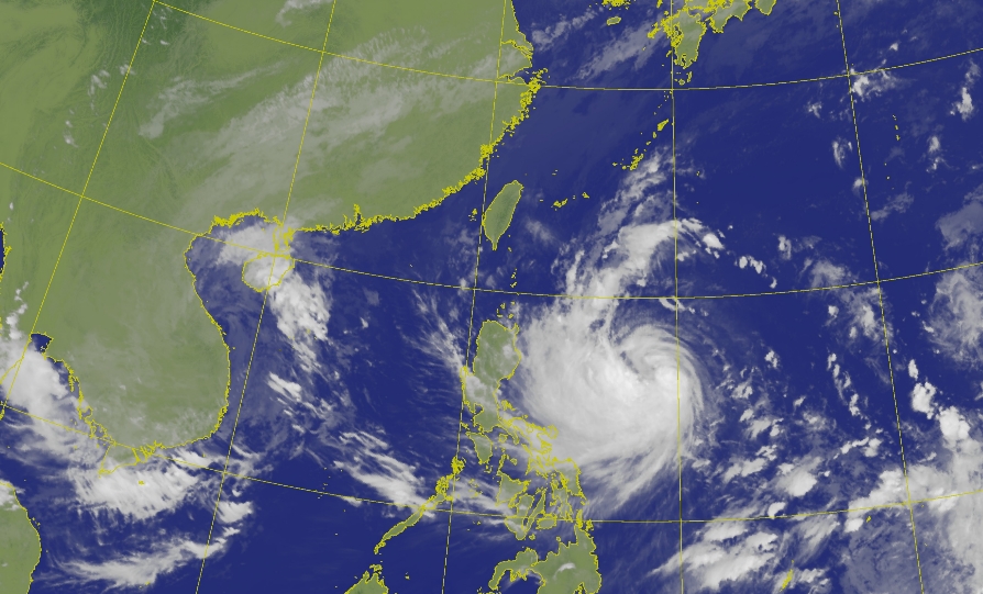 根據中央氣象署目前預測路徑，康芮很可能會在11月1日左右登陸台灣。（中央氣象署提供）