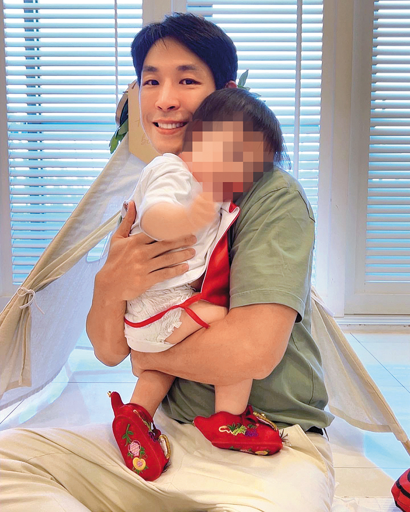「男主內、女主外」的藍鈞天,確實常在社群網站上曬出自己時尚好爸爸的形象。(翻攝自藍鈞天IG)