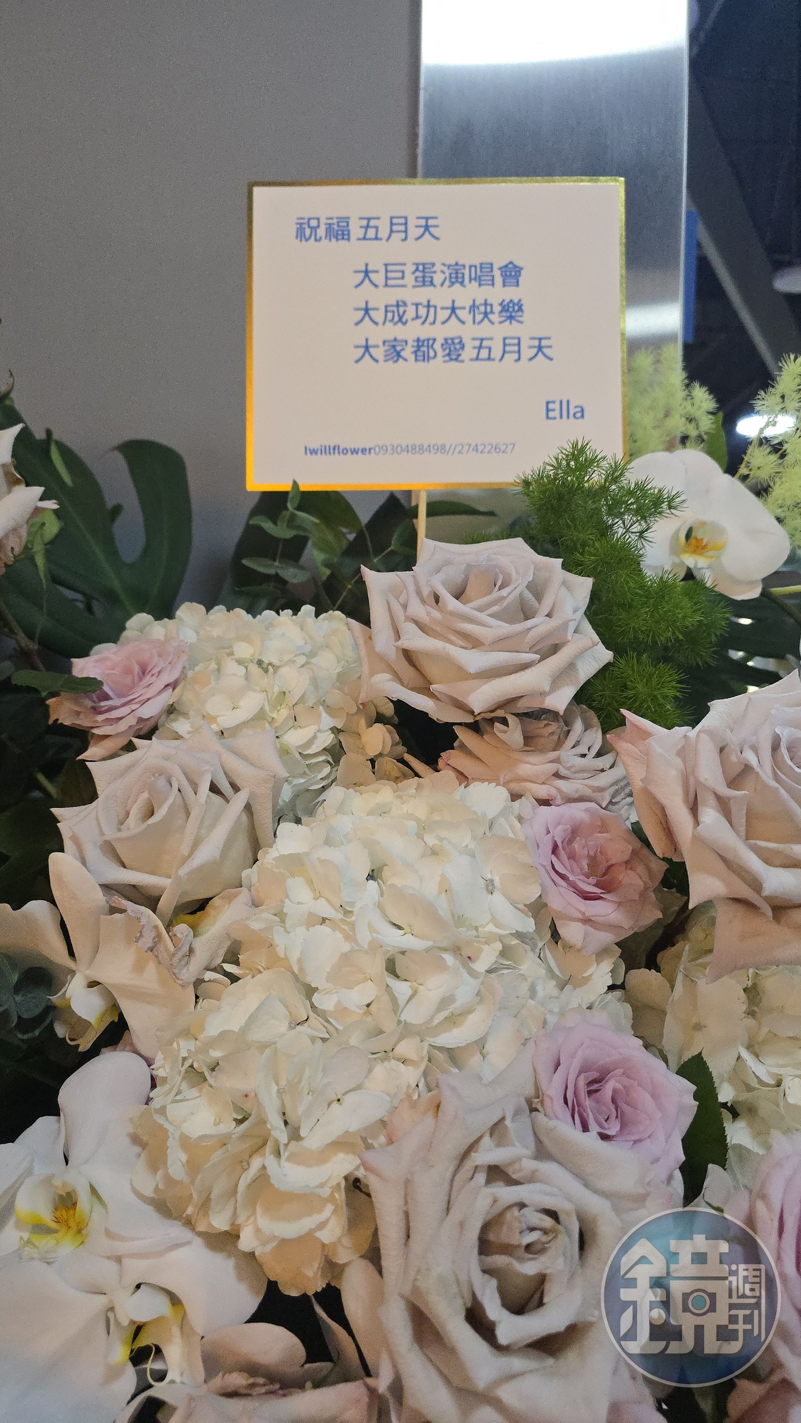 ELLA祝賀五月天台北大巨蛋演唱會成功。