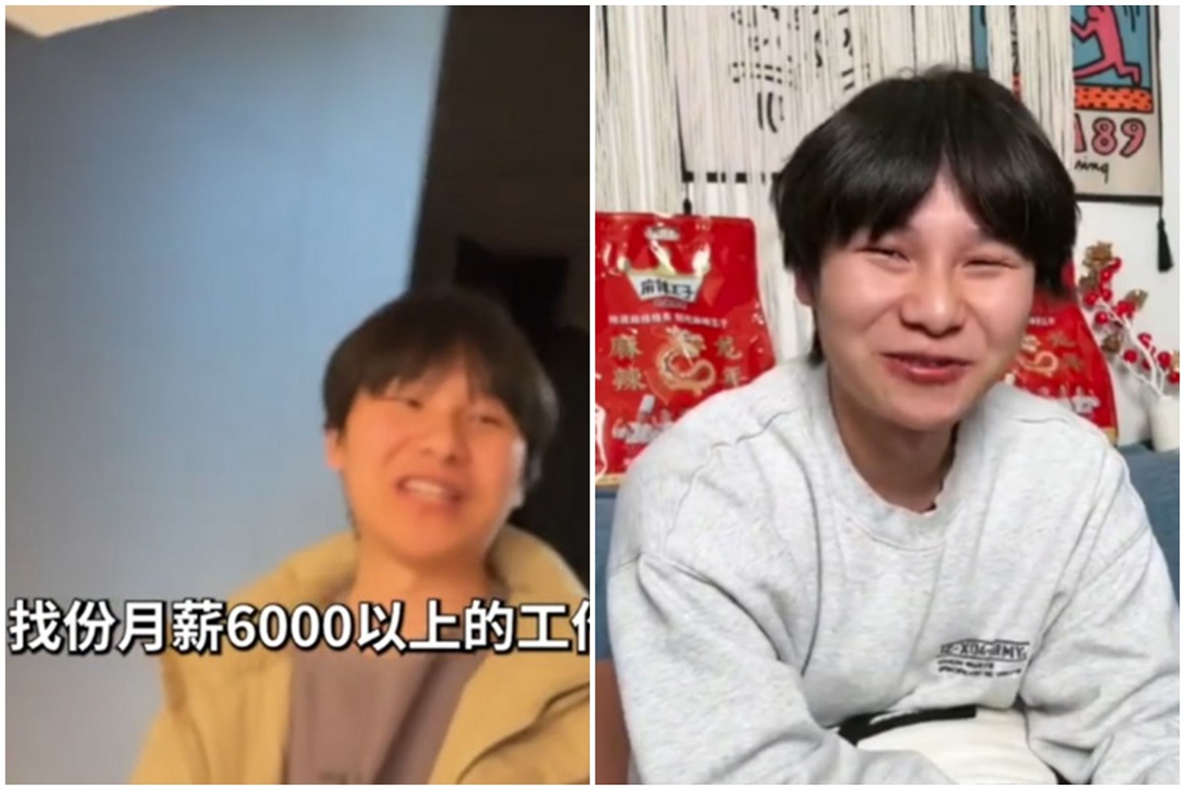 中國零食巨頭「麻辣王子」創始人張玉東兒子張子龍(圖),透露老爸隱瞞自己是「富二代」事實多年。(翻攝自影片)