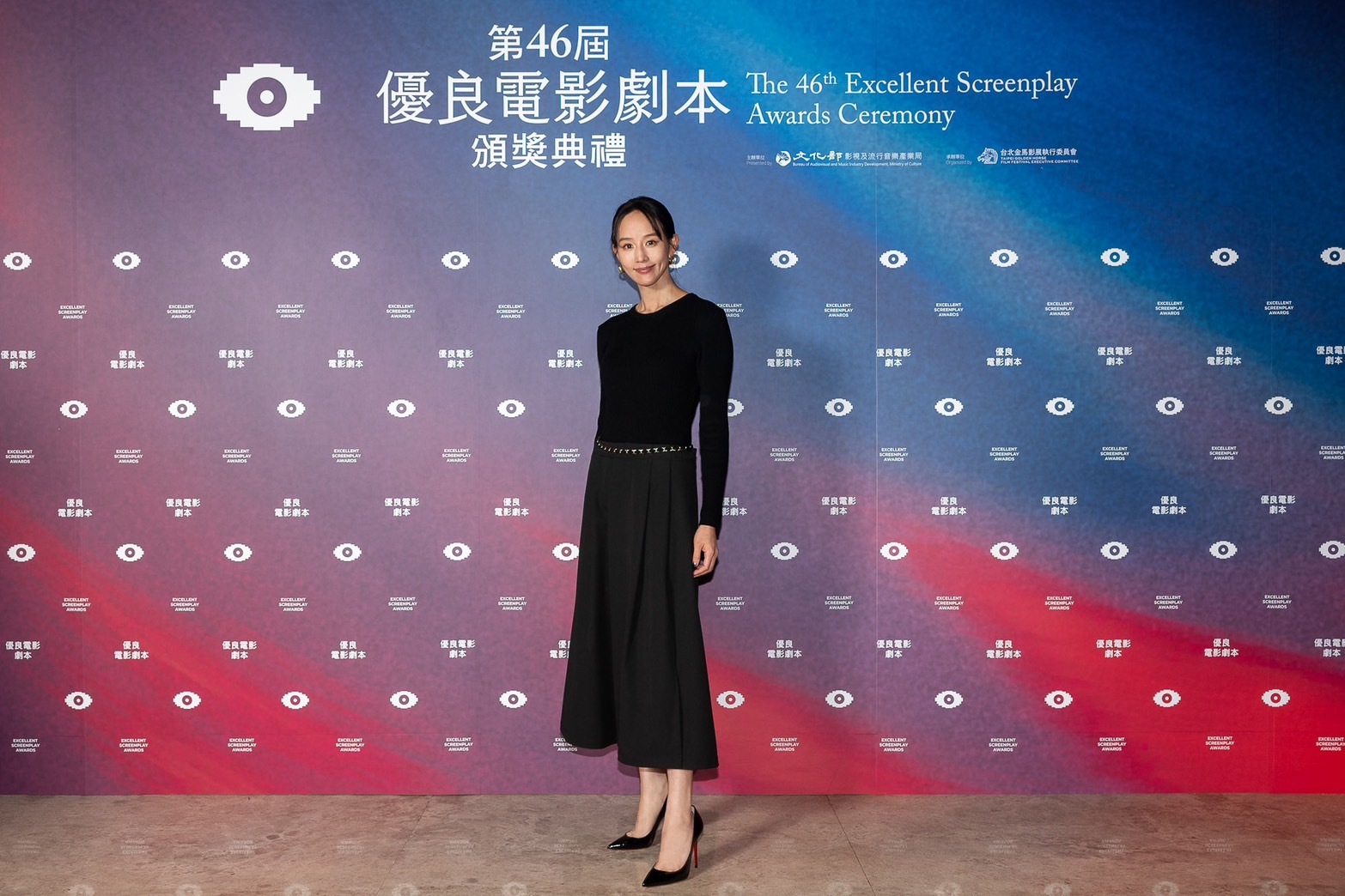張鈞甯以評審身分參加第46屆電影優良劇本頒獎典禮。（金馬執委會）