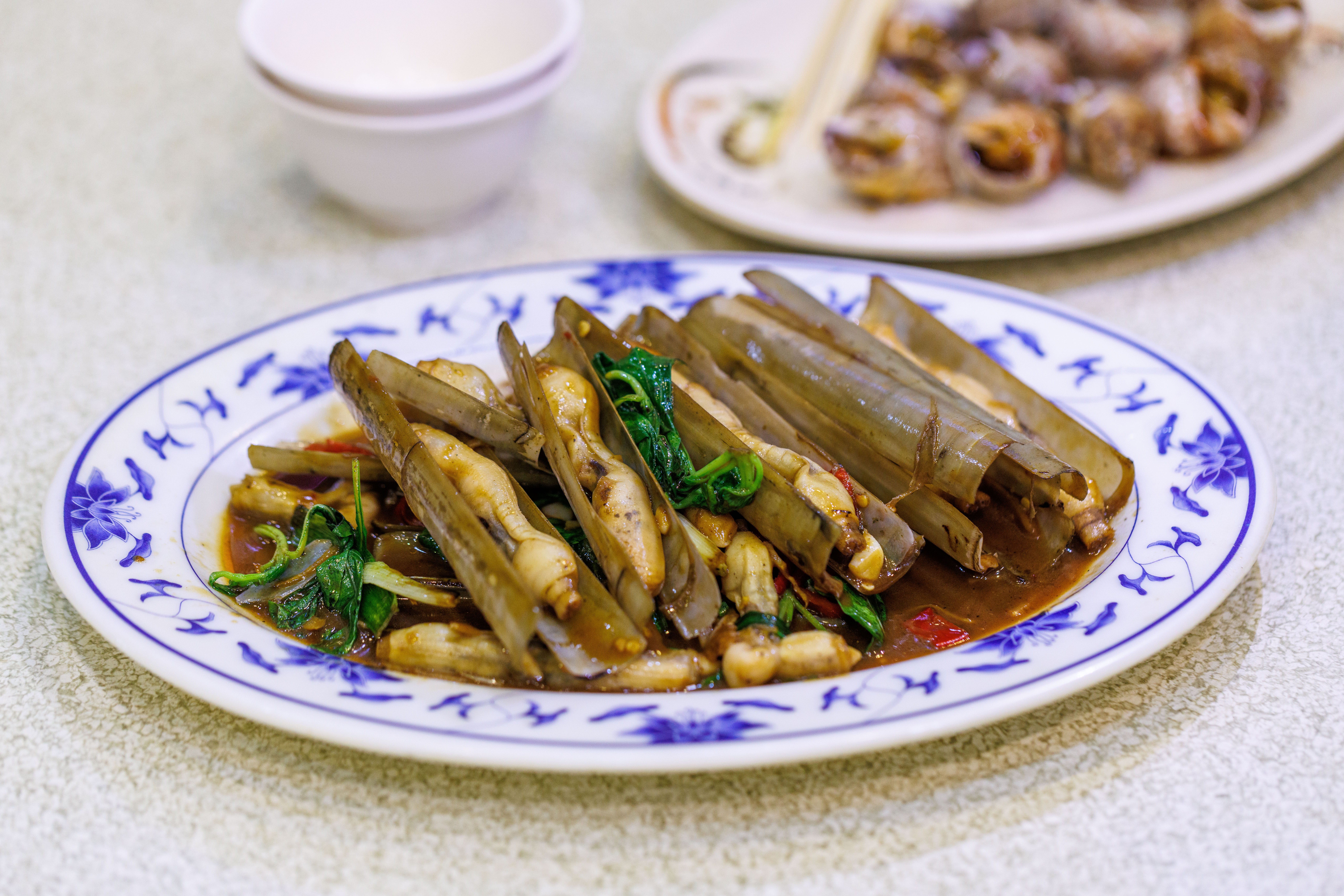 「炒竹蟶」火候剛好，肉質軟嫩。（250元／份）