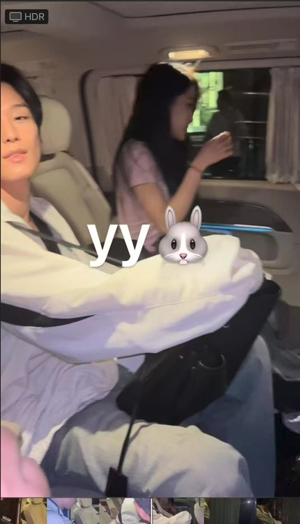 李柱延（左）曾被拍到探班申詩雅後，乘坐同部保母車離開。（網路圖片）