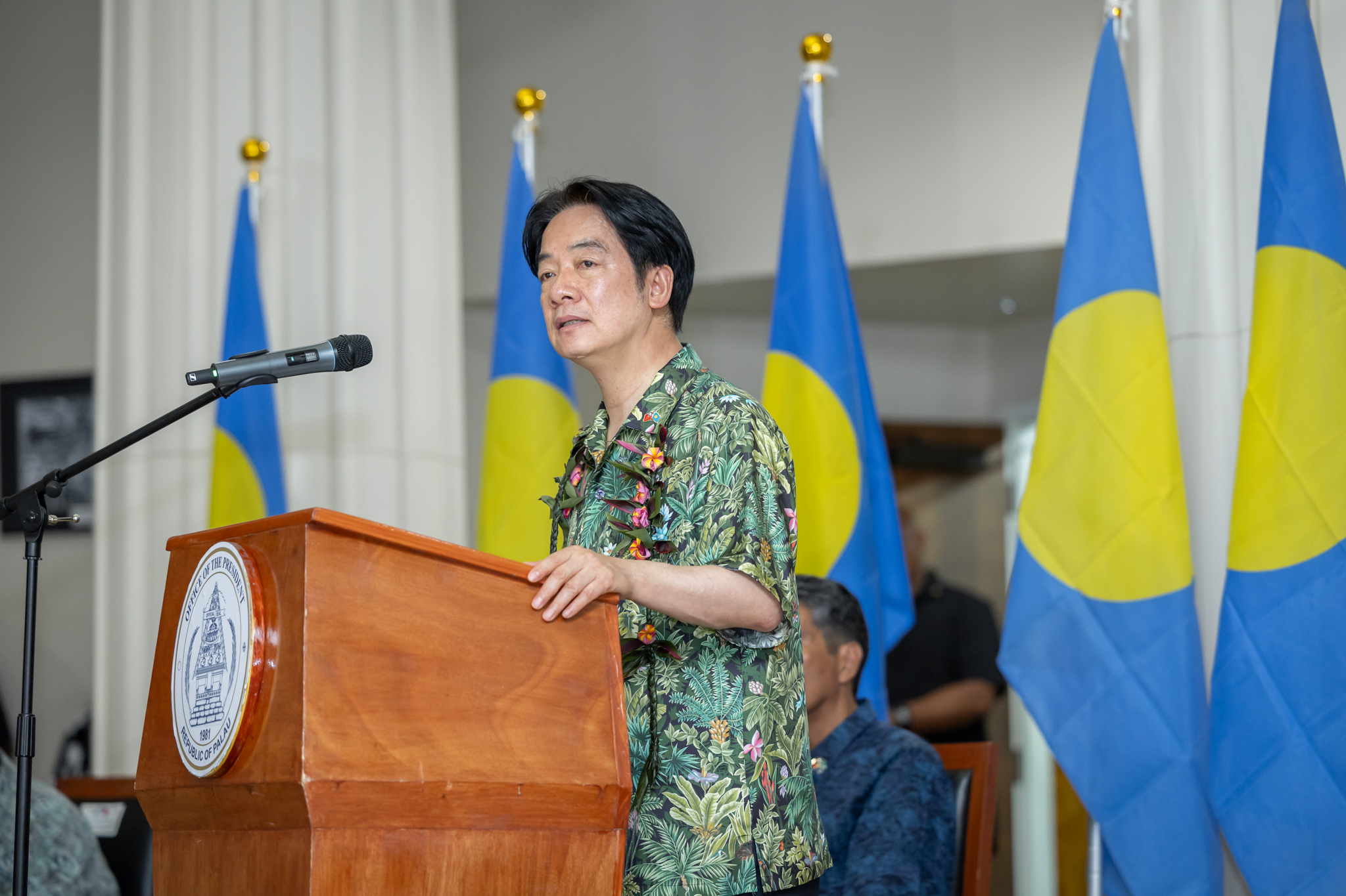 總統賴清德今日上午受訪回應戒嚴相關議題。（總統府提供）