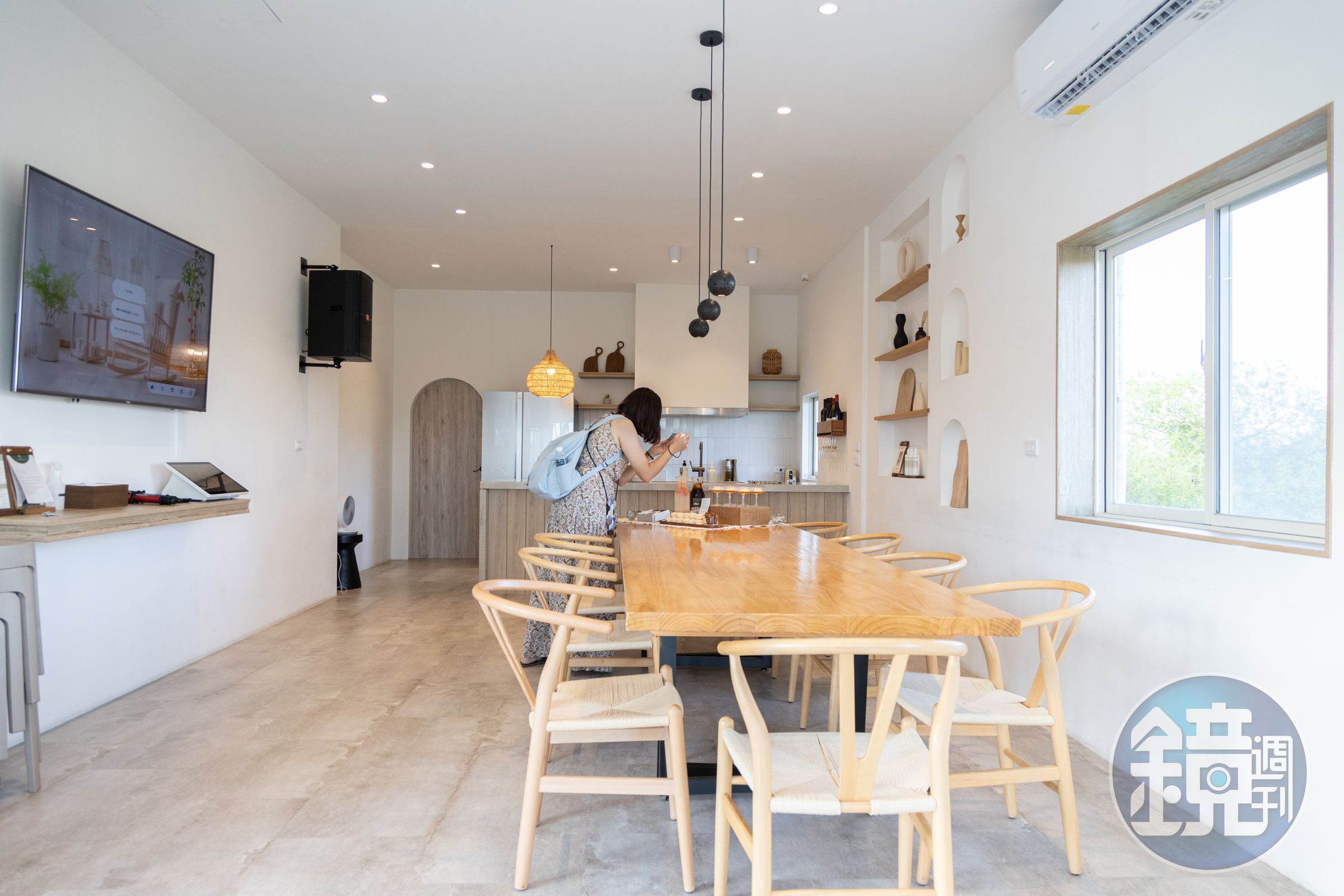 開放式廚房裡可以盡情施展廚藝，一起享用美食、一起唱歌或者相揪打麻將。