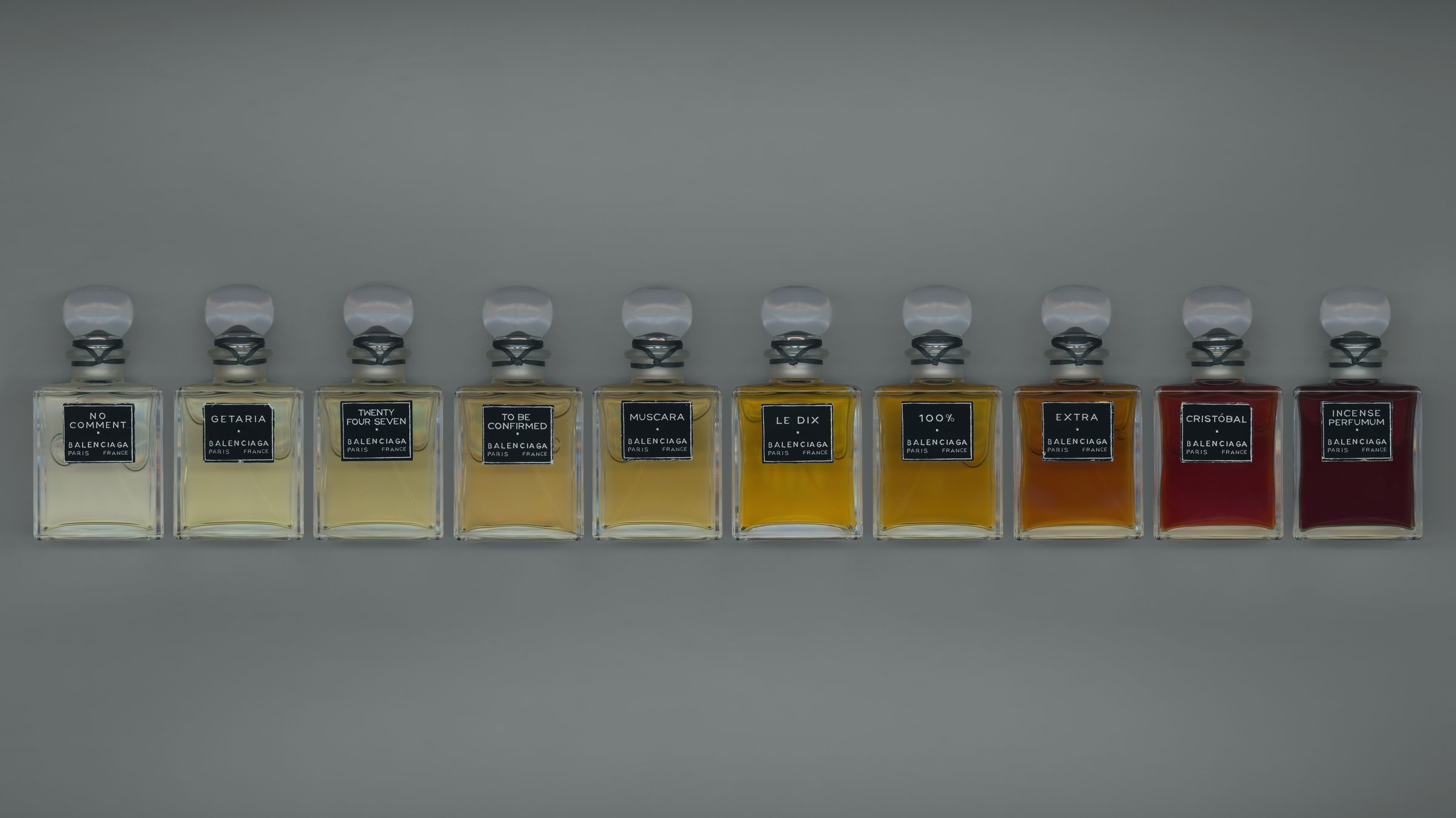 Balenciaga Fragrance Collection香氛系列共有十種香味。(BALENCIAGA提供)