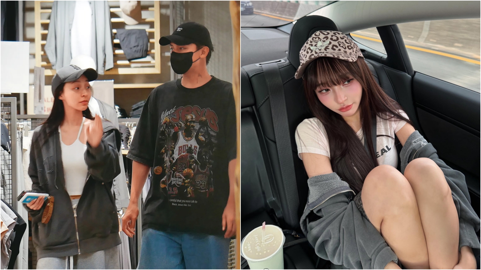 6/1 19:47吃完之後，林襄與馬傑森逛日系雜貨店，行程滿滿。右圖為林襄6/10上傳照片，自嘲後座易暈車。（翻攝林襄臉書）