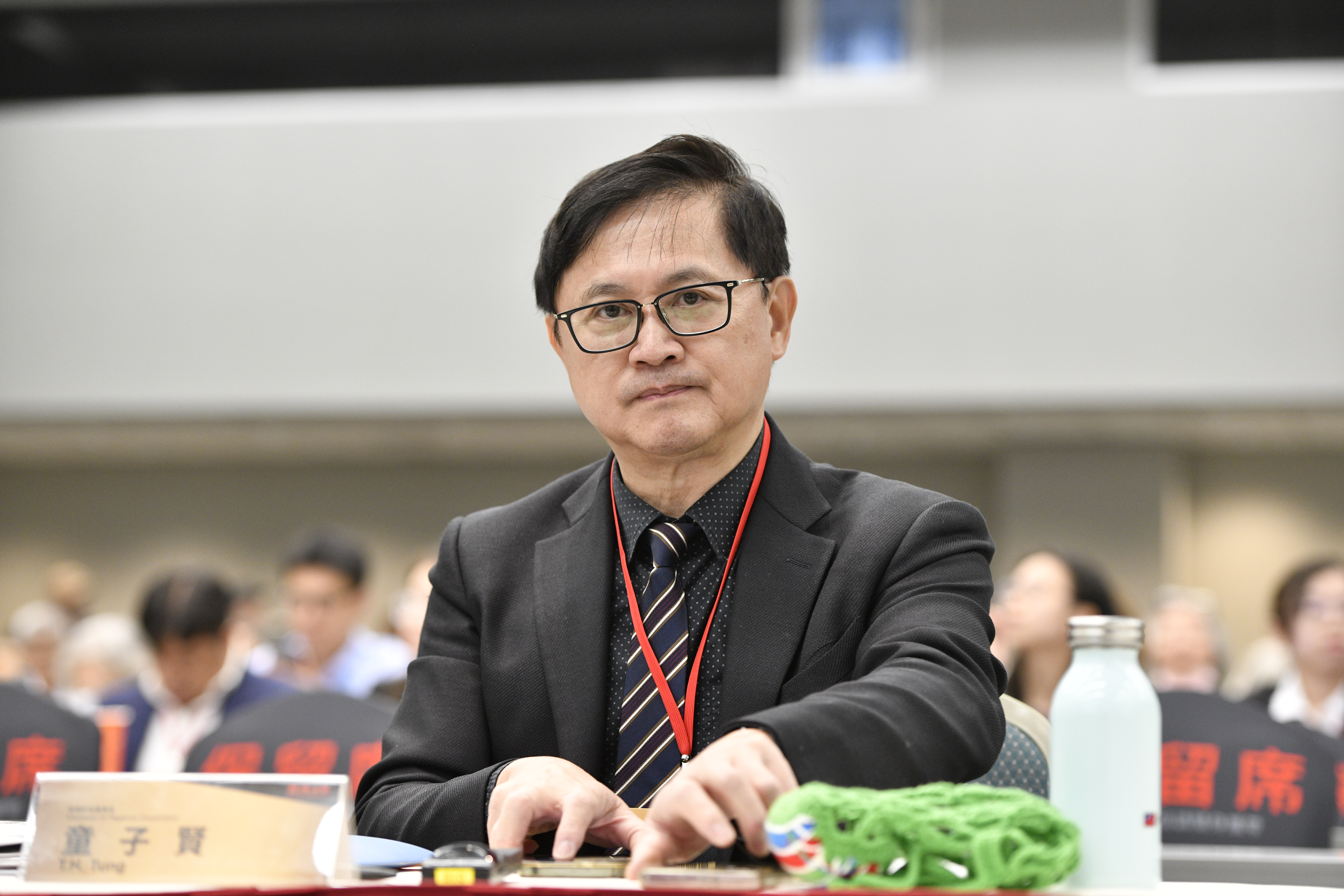 童子賢身為總統府氣候變遷委員會副召集人，擁核立場一向明確，與民進黨過去一貫的反核立場牴觸，因此引發不少爭議。（鏡報李智為攝）