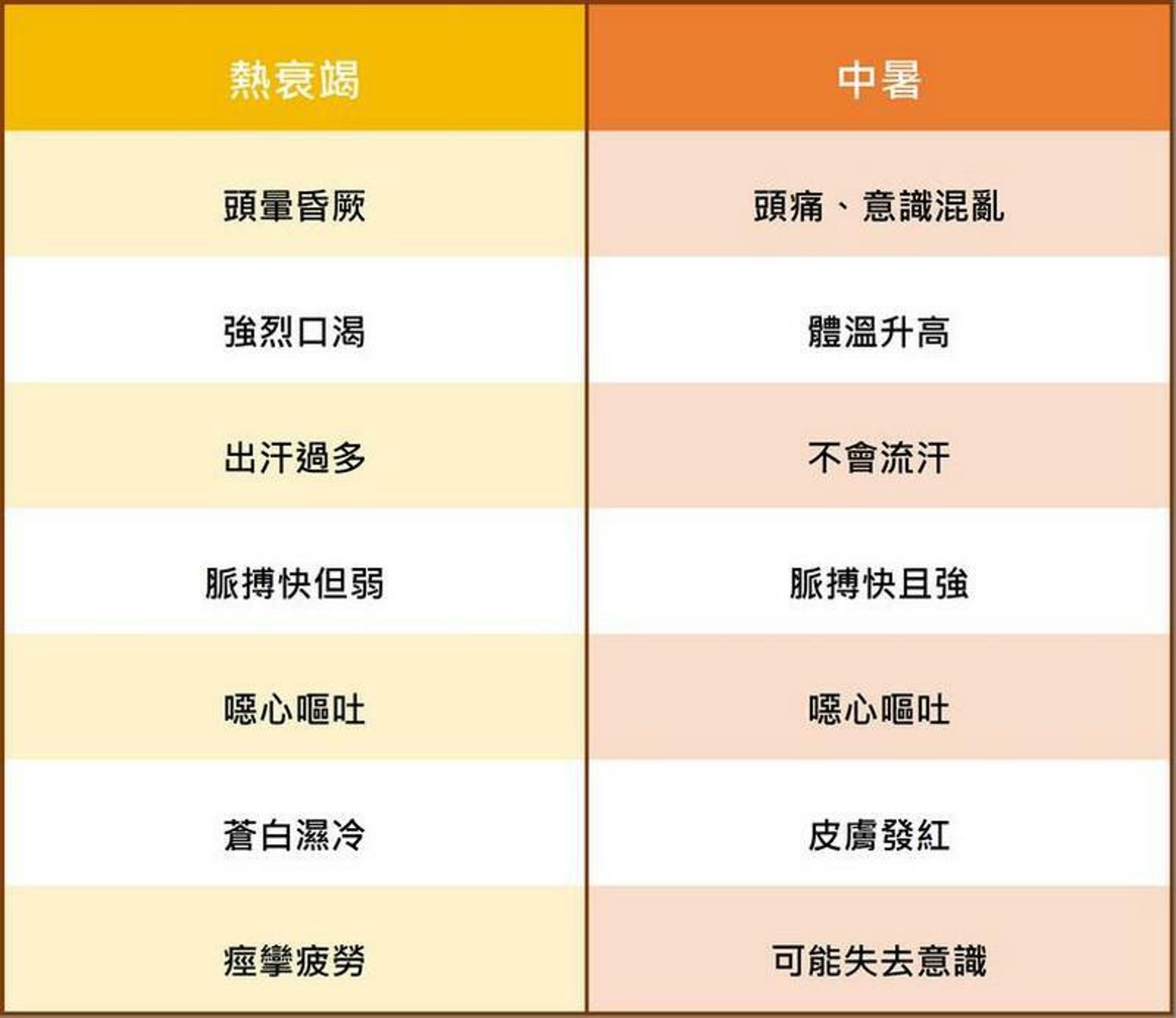 醫師說明熱衰竭、中暑症狀差異。(台北慈濟醫院提供)