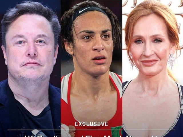 JK羅琳與馬斯克被告了！指林郁婷等女拳選手是男的，阿爾及利亞女將提訴訟。（翻自《綜藝》X平台）