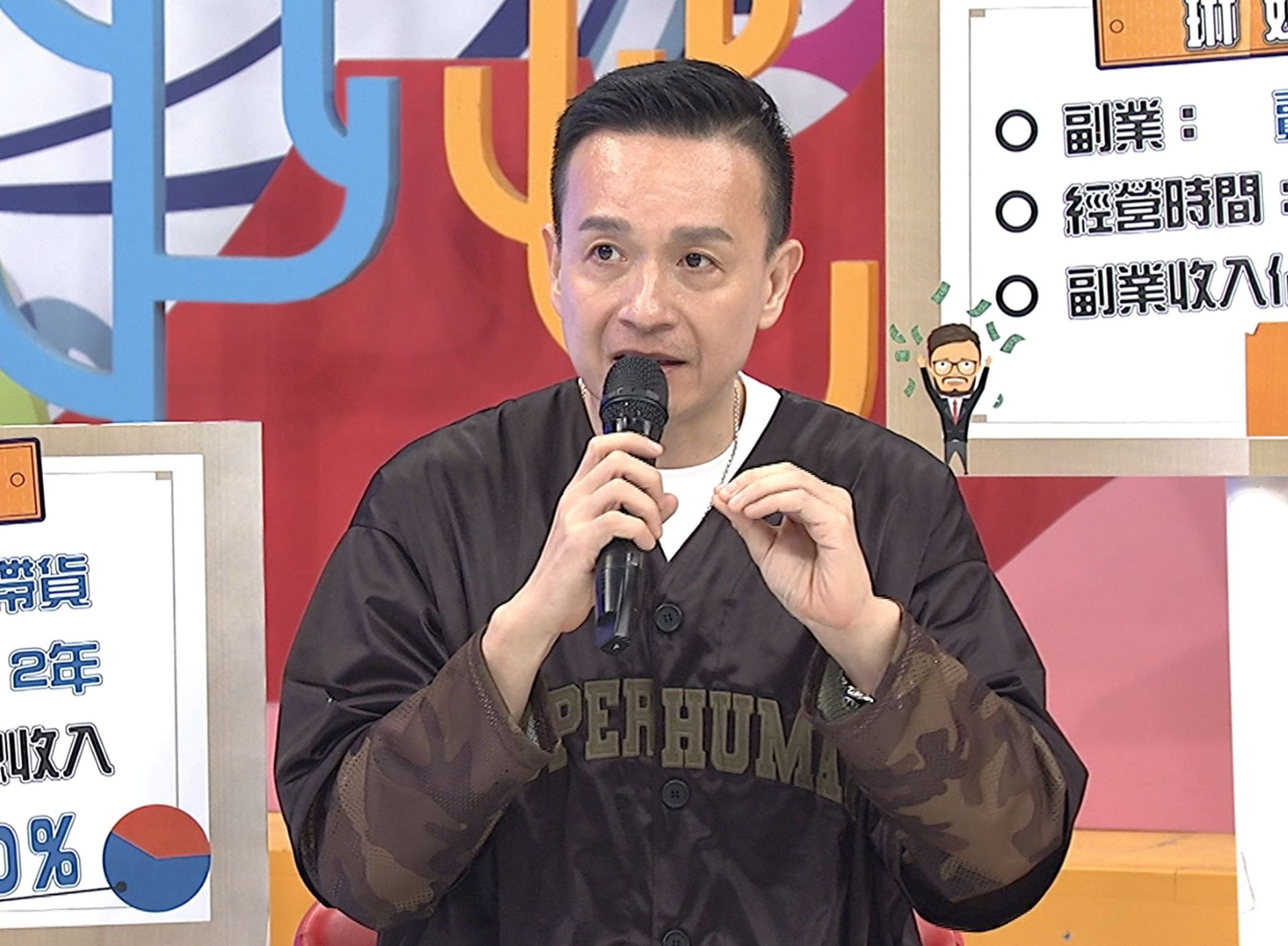 小鐘上中天綜合台《同學來了》聊副業。(中天提供)