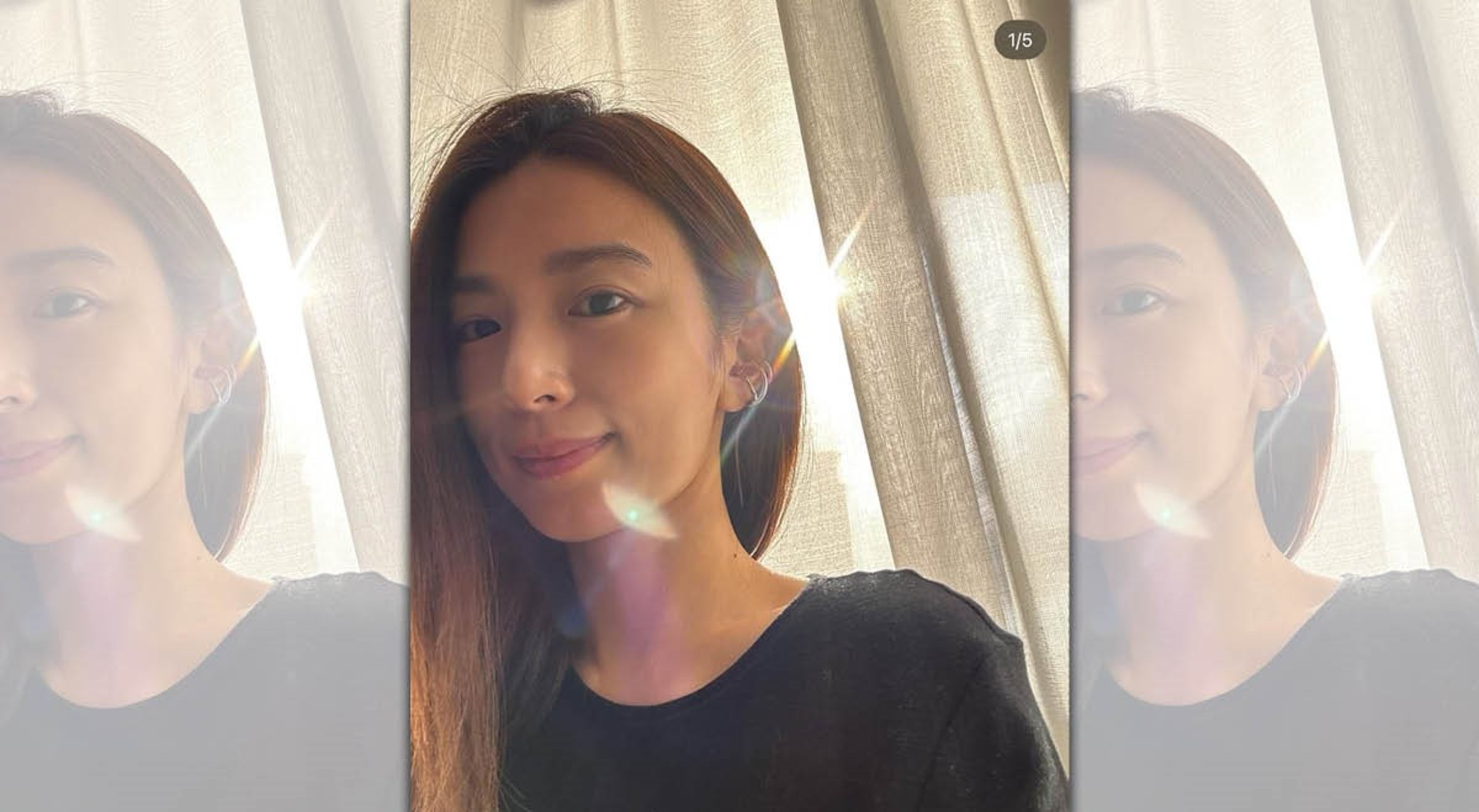 Hebe田馥甄在IG分享了一組素顏自拍照。(翻攝自田馥甄IG)
