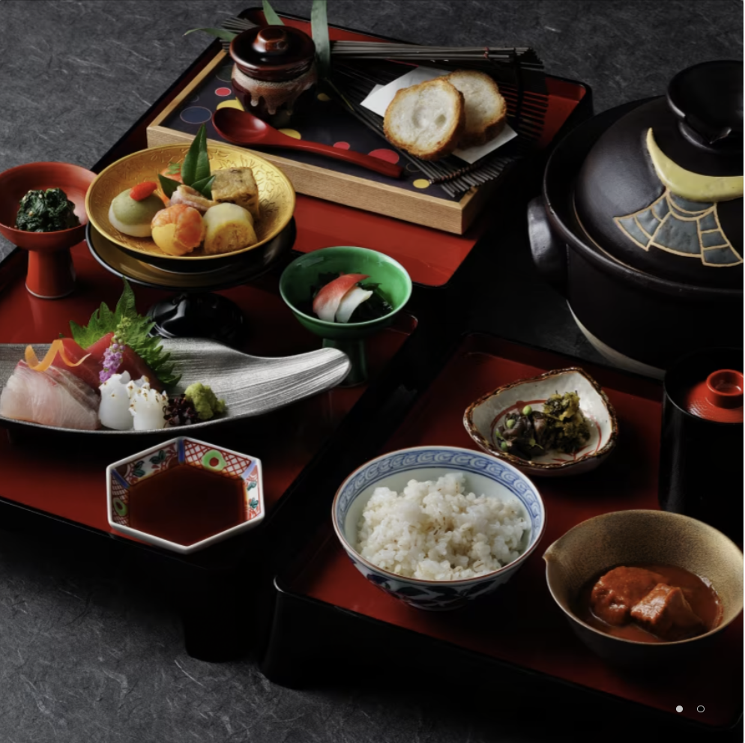 「藩主會席料理」能品嘗到仙台在地美食，感受藩主招待貴賓的美味。（翻攝自「界 秋保」官網）
