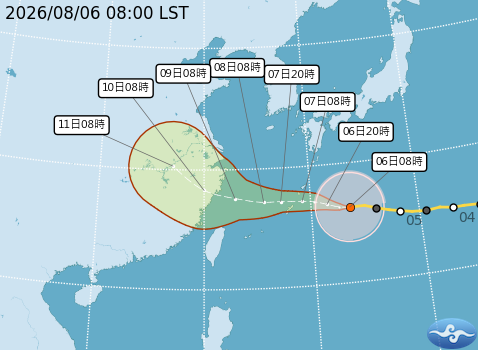 北北基等4縣市暴風侵襲率破4成!中颱白海豚暴風圈恐削北部陸地 專家:不排除發陸警