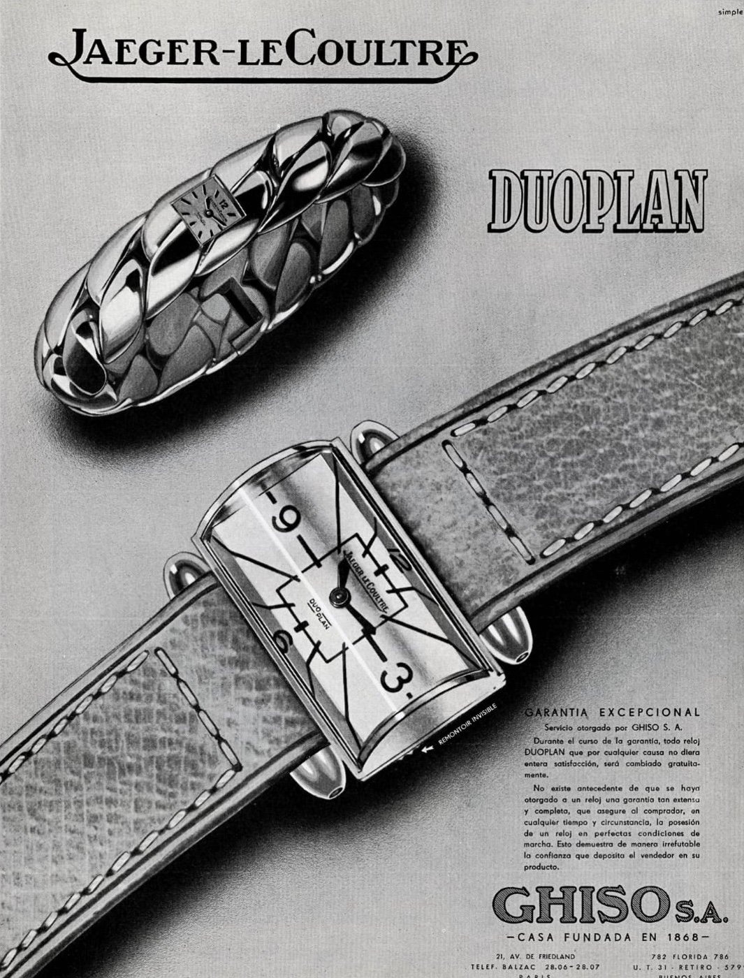 JAEGER-LECOULTRE 於1930年代曾率先使用藍寶石水晶鏡面,展現前瞻思維,但因加工困難與成本過高,最終未能進入大量生產。。