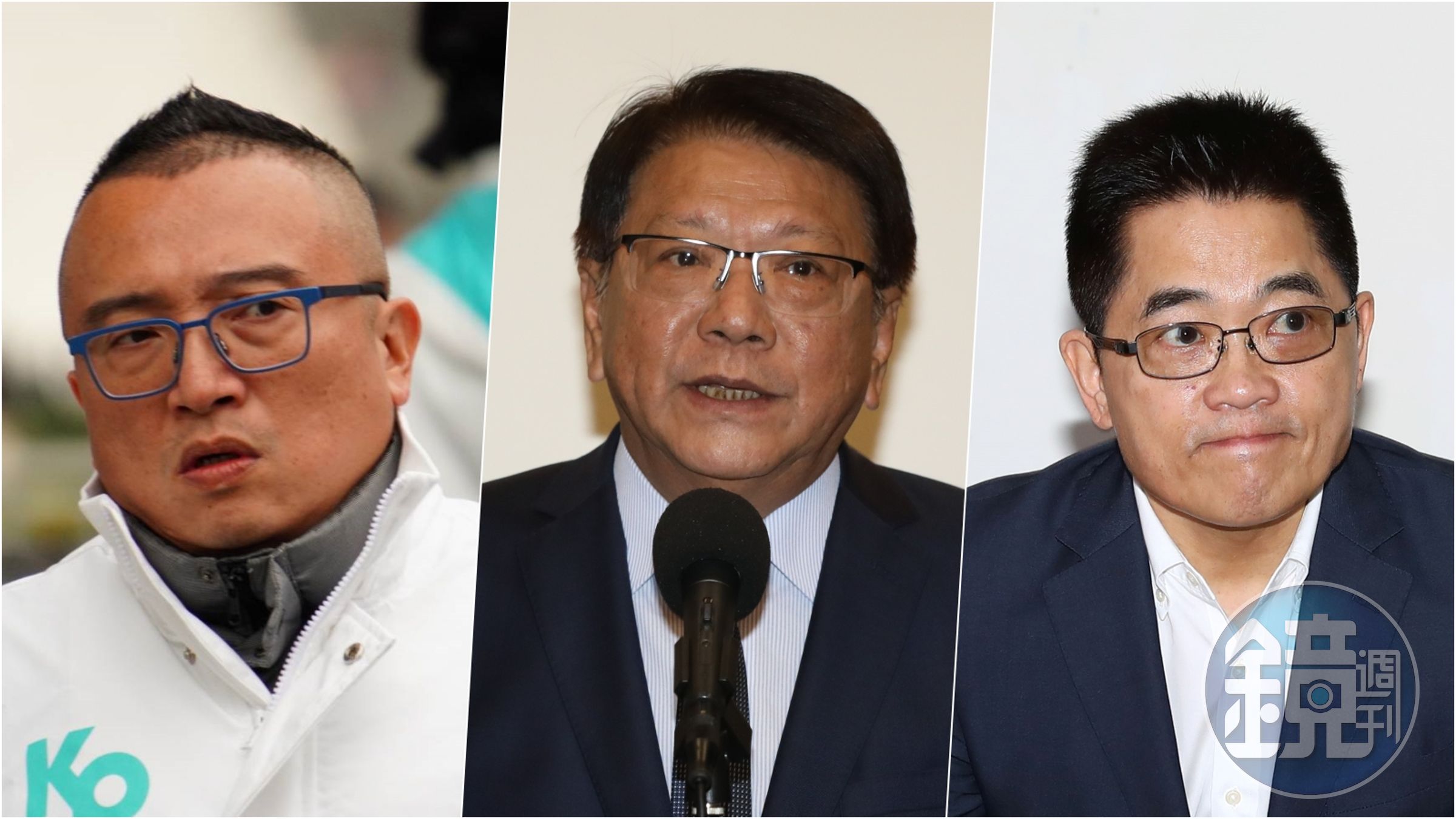 府祕書長潘孟安(中)致電民眾黨祕書長周榆修(左)、國民黨祕書長黃健庭(右)討論會議細節,無奈最後在民眾黨退出後,國民黨也跟進不參加。(資料照)