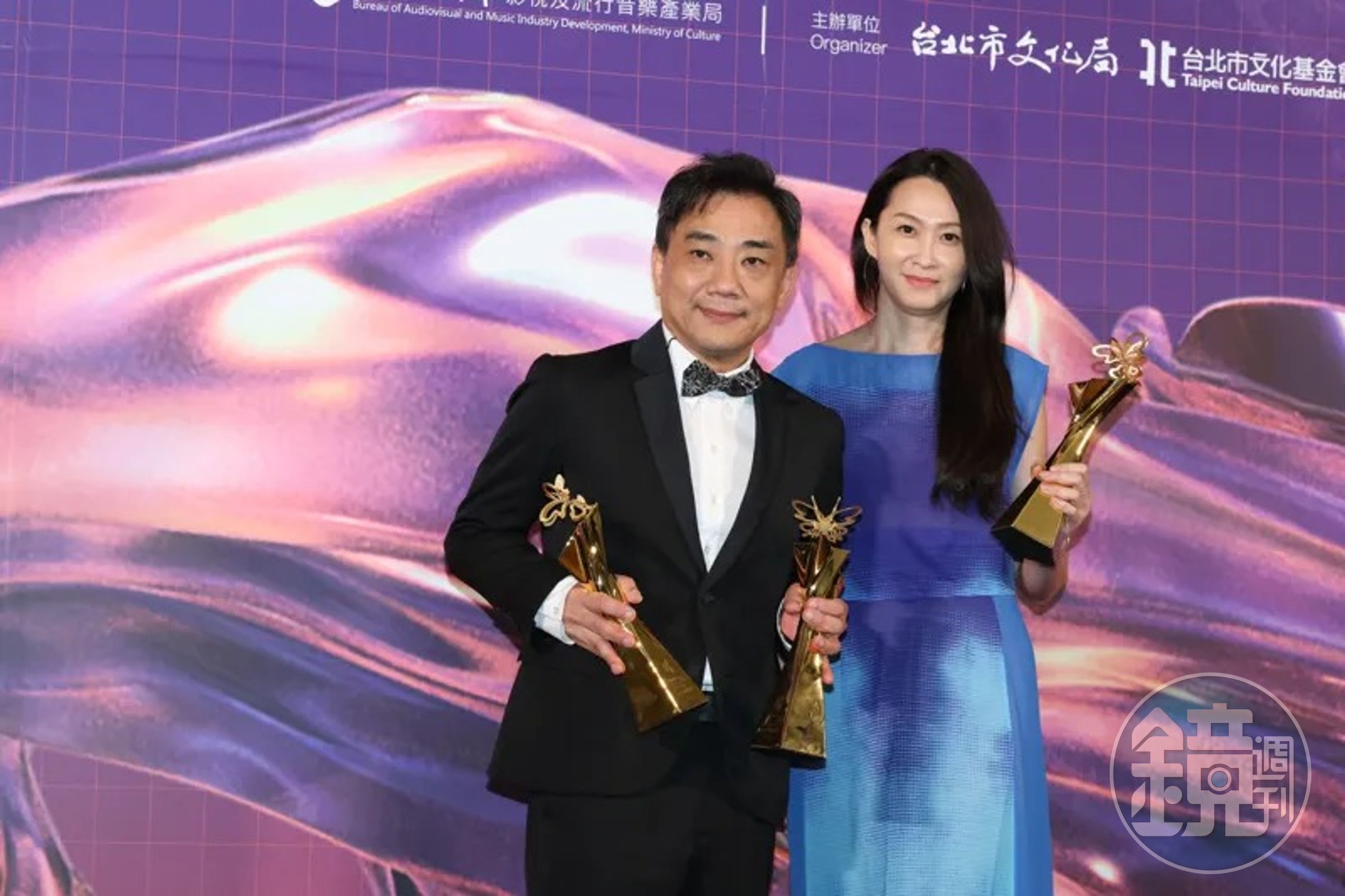 蕭雅全(左)不僅在金馬鍍金,在台北電影獎也得到最佳導演,並與詹毅文(右)一起拿下最佳編劇。(本刊資料照)