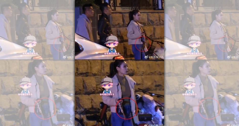 10日有狗仔爆料指出，Mandy疑似已懷孕，並拍到她小腹微隆的畫面。（翻攝自網路）   