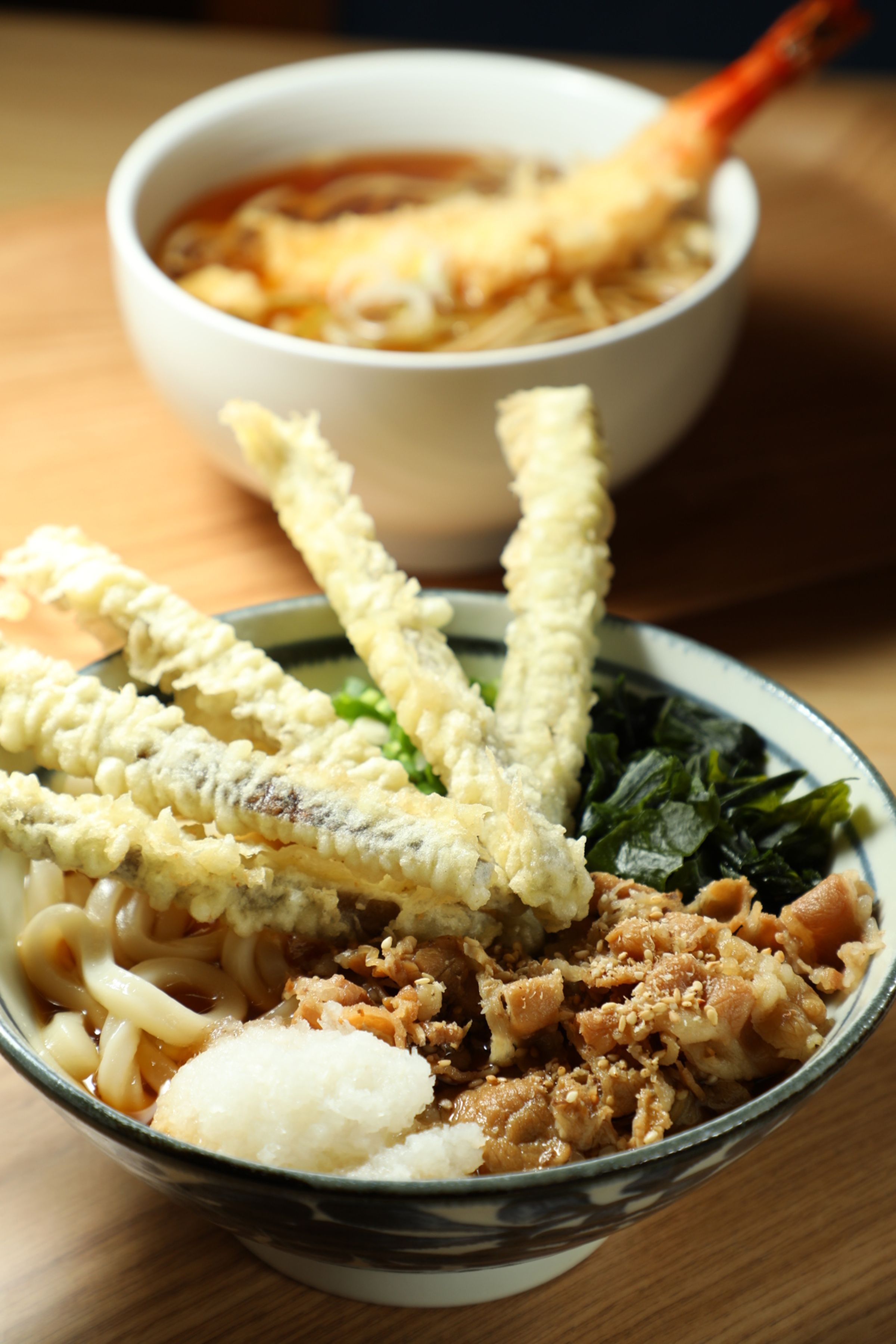 「うどん 麦笑 壱咲」綜合烏龍麵。（1,210日圓，約NT$249／份）