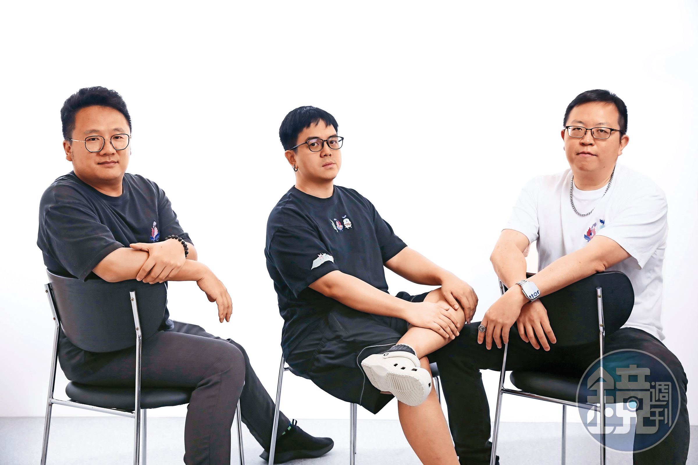 G-EIGHT最初由YouTuber湯瑪士(左起)、實況主6tan與雷亞遊戲共同創辦人李勇霆發起,強調以「玩家」身份籌辦,打造屬於玩家的遊戲展。