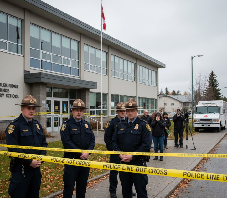 加拿大卑詩省一座小鎮，寫下該國史上最慘痛校園悲劇之一。（示意圖，由AI生成）