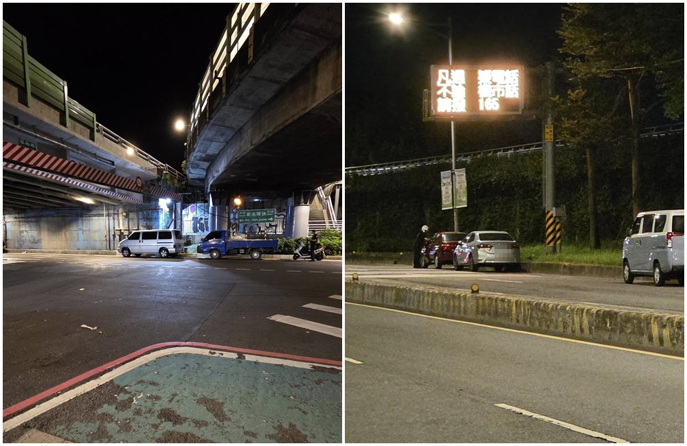 新北永和6日晚間11點無風雨，有警察在開單。（翻攝「我是永和人」社團）