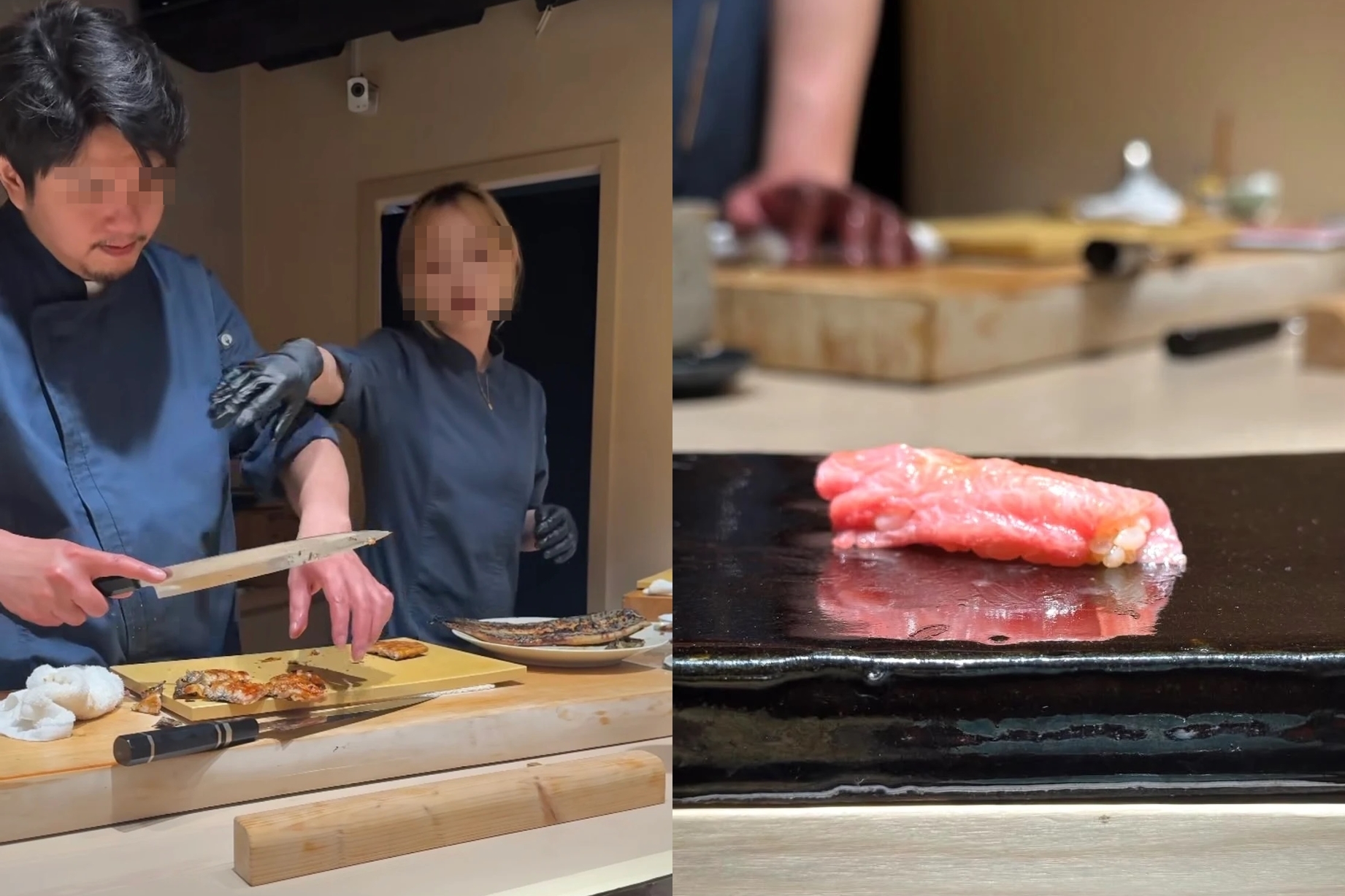 板前師傅喝到爛醉無法捏壽司，最後由女員工接手料理。（翻攝自google評論區）