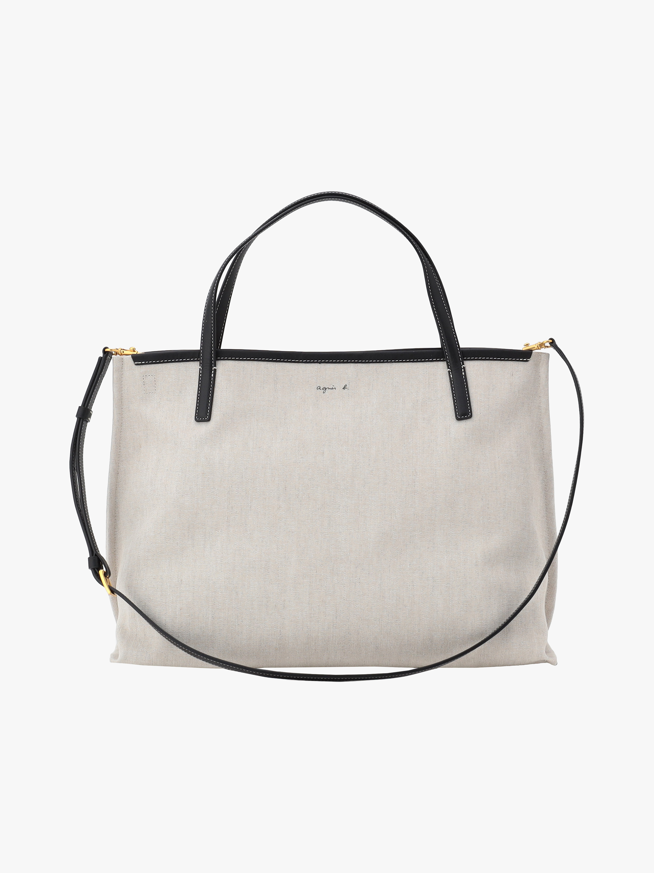亞麻兩用托特包。NT$12,980（agnès b.提供）       
