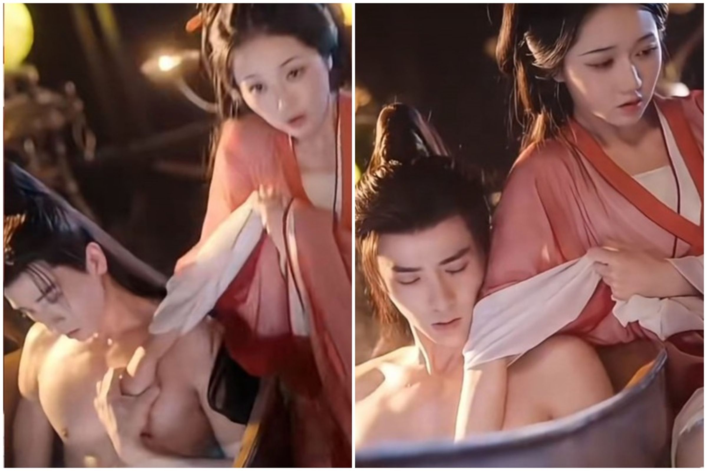 短劇《折腰》憑藉「衝破尺度」的浴缸橋段，一舉登上微博熱搜，但也恩此被下架。（翻攝自微博）