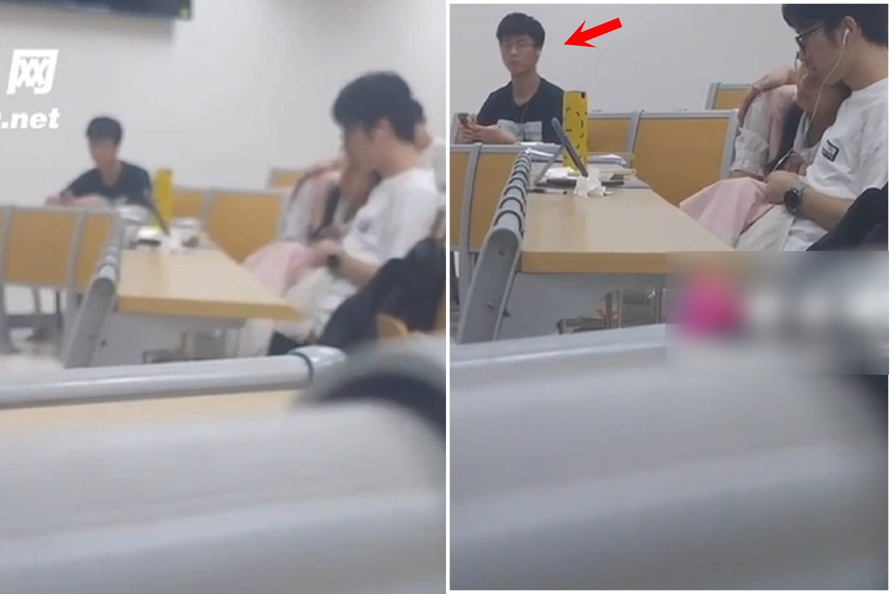 情侶在教室認真念書？女生公然「超自然震動」，辣個男生眼神死。（翻自《51吃瓜網》）